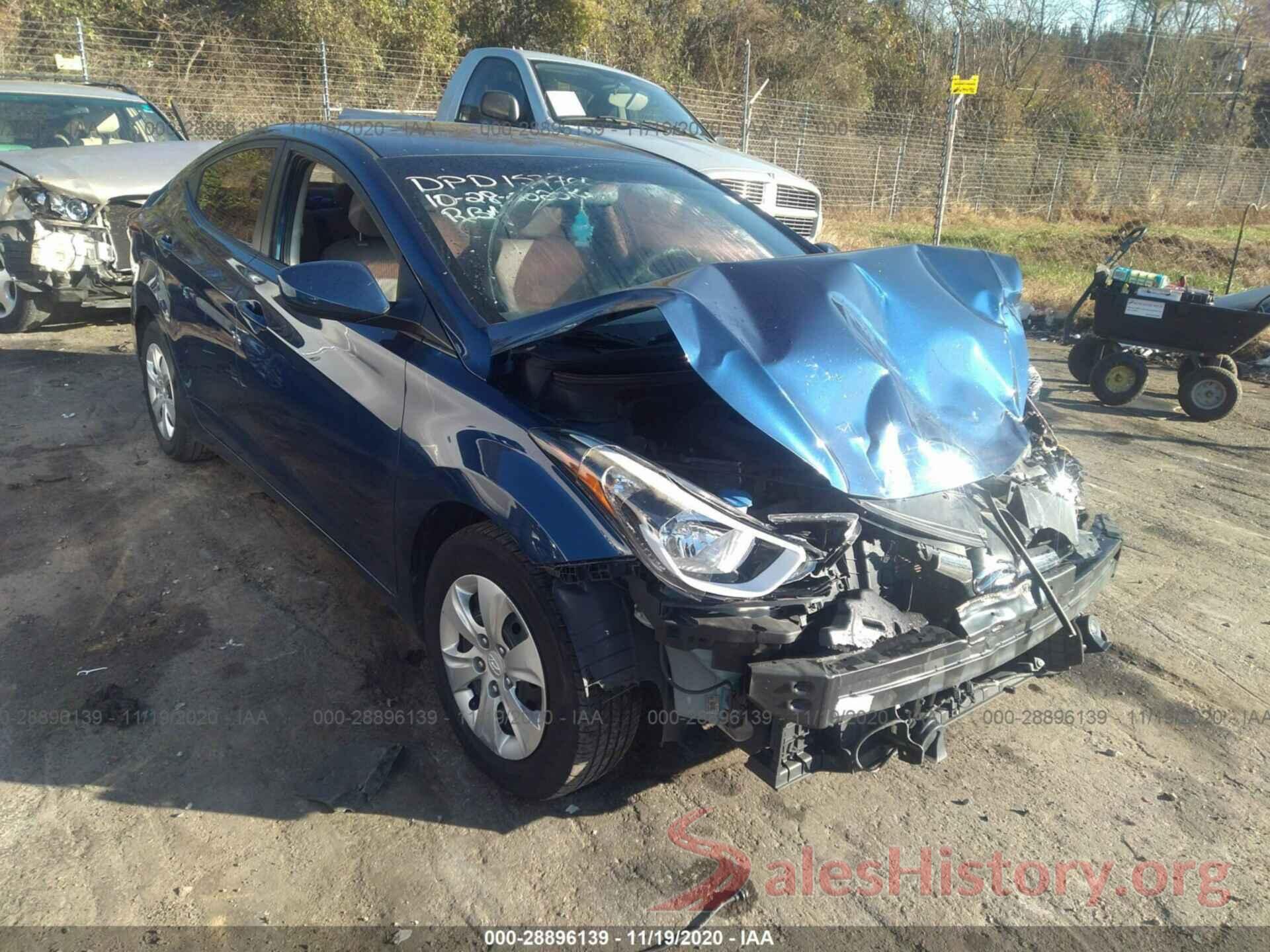 5NPDH4AE4GH769383 2016 HYUNDAI ELANTRA