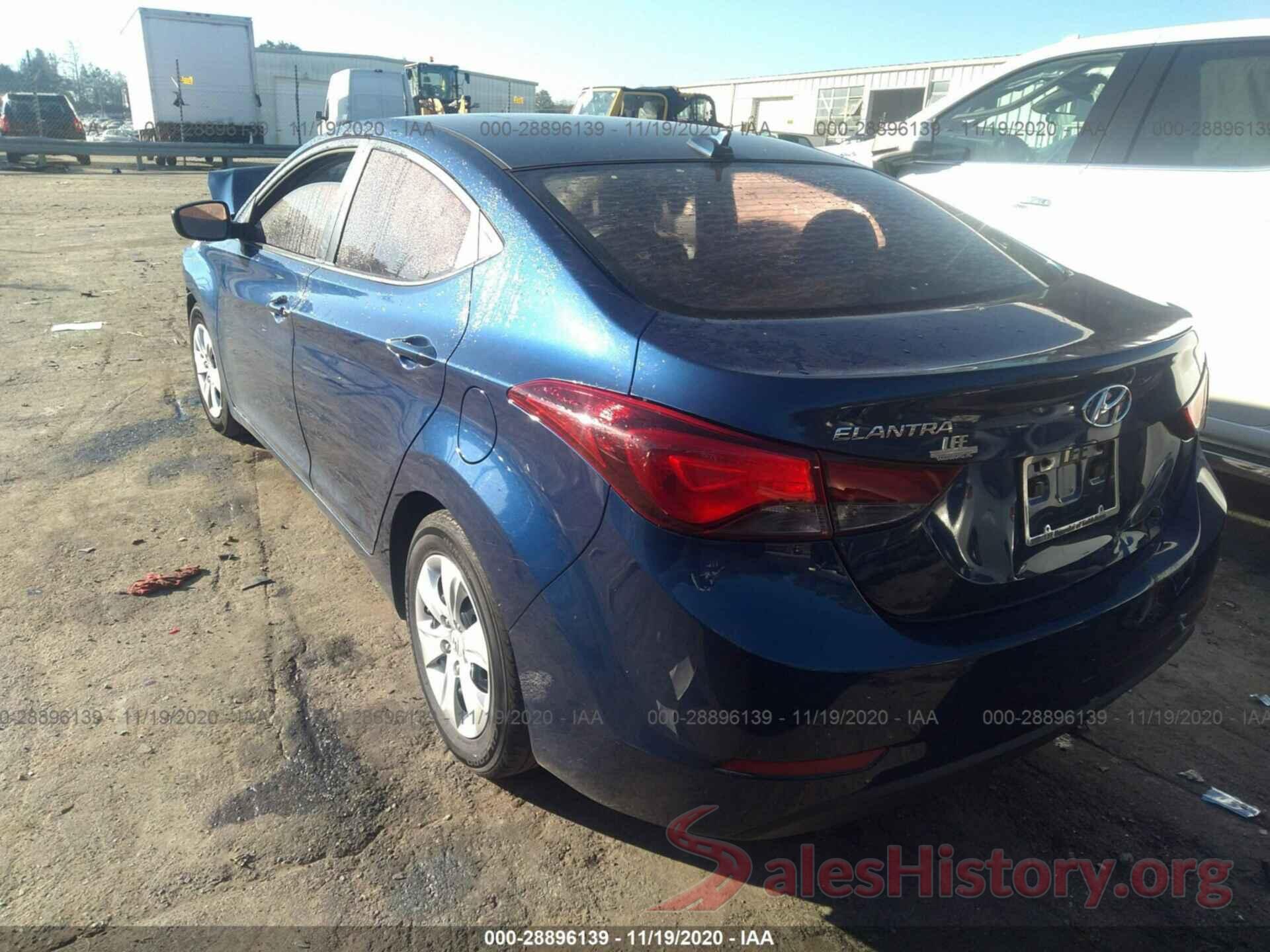 5NPDH4AE4GH769383 2016 HYUNDAI ELANTRA