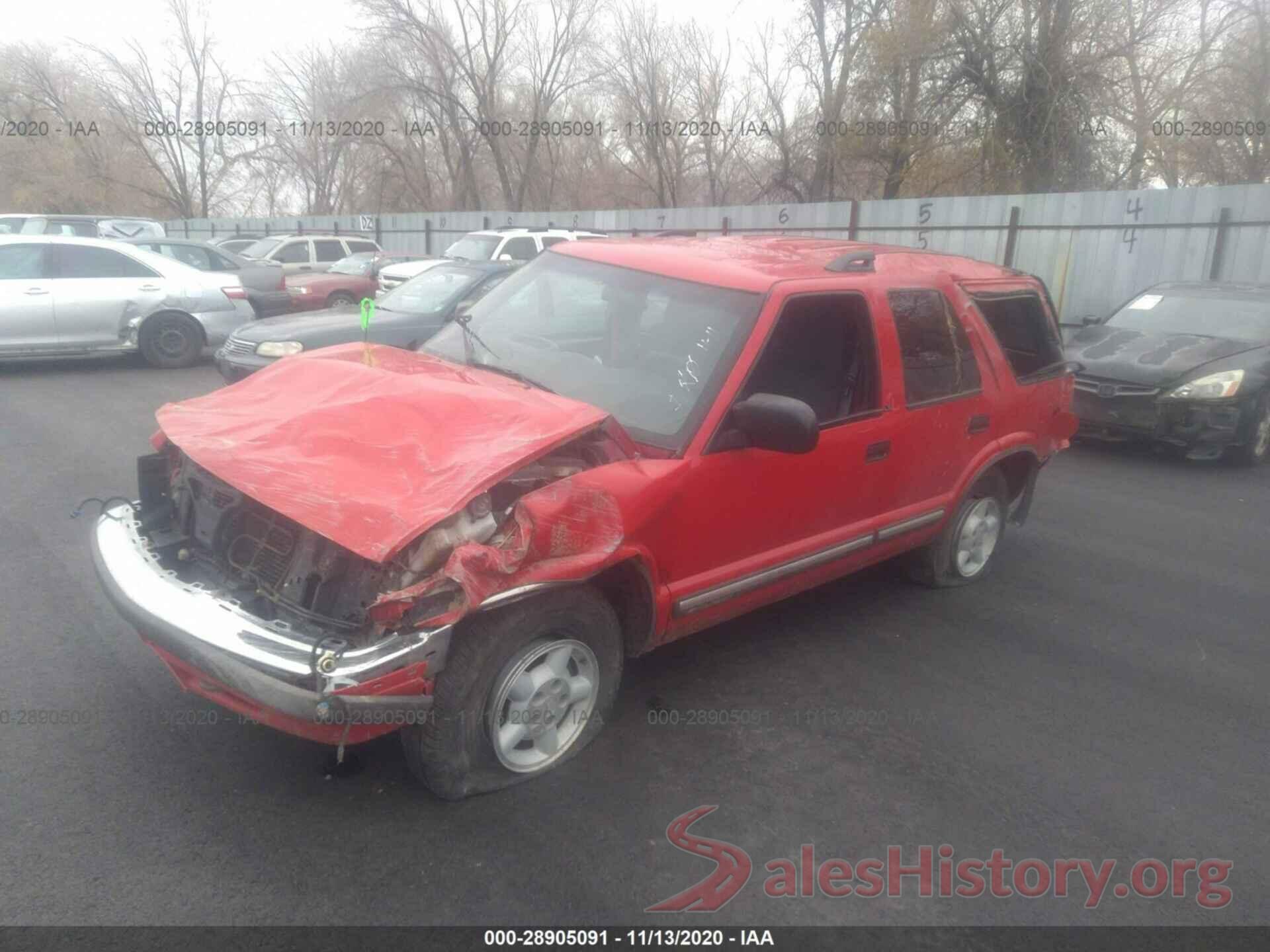 1GNDT13W1X2249198 1999 CHEVROLET BLAZER