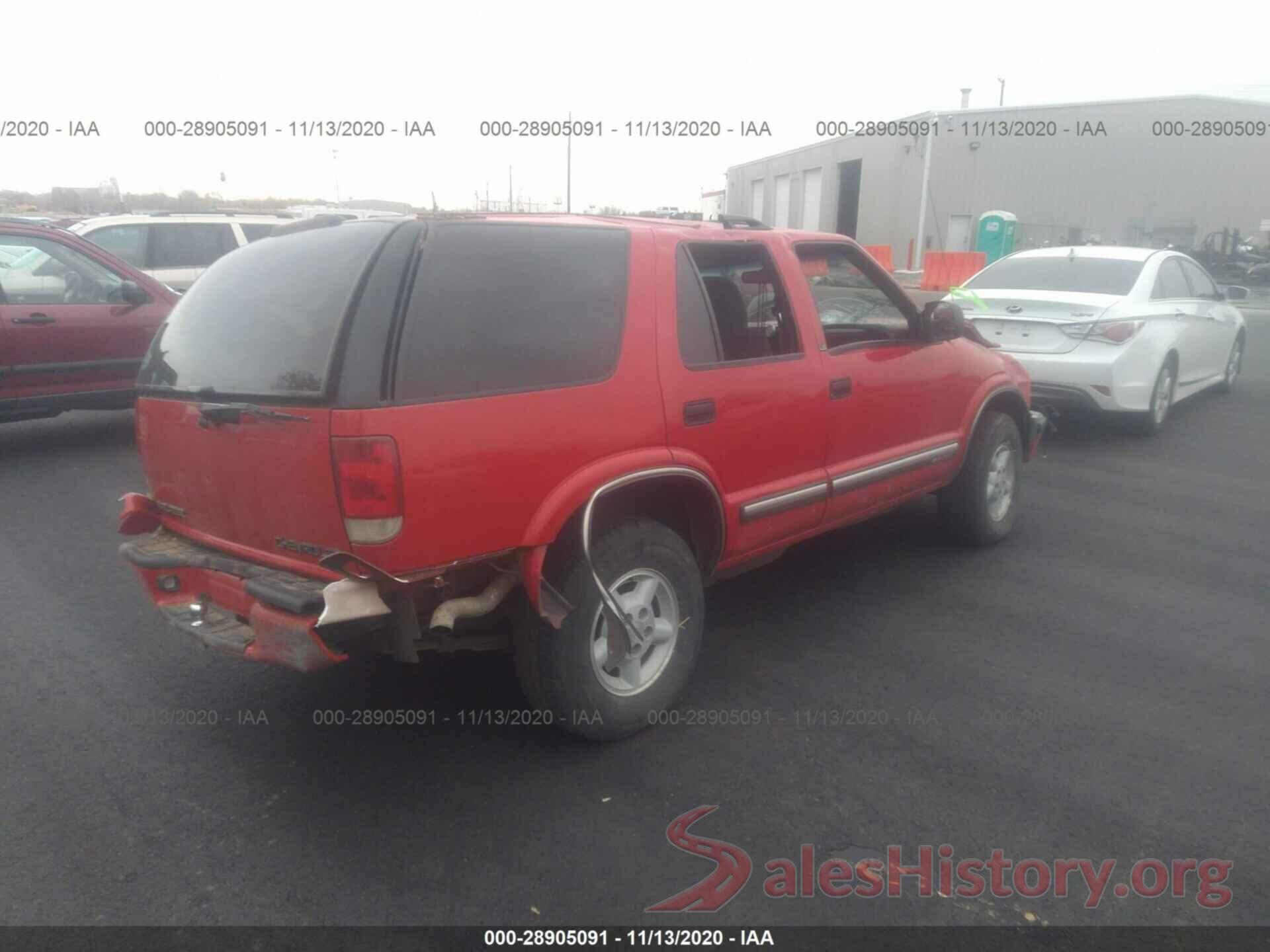 1GNDT13W1X2249198 1999 CHEVROLET BLAZER