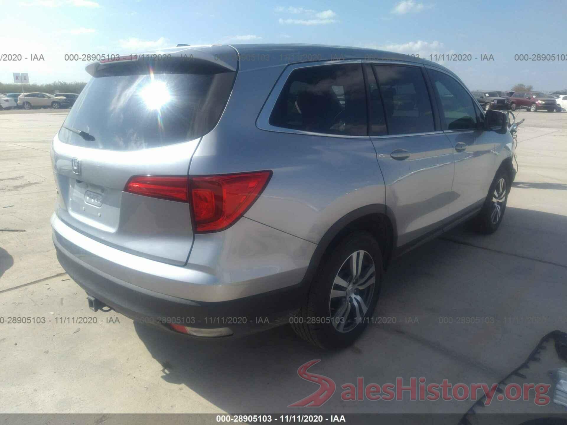 5FNYF5H54GB010038 2016 HONDA PILOT