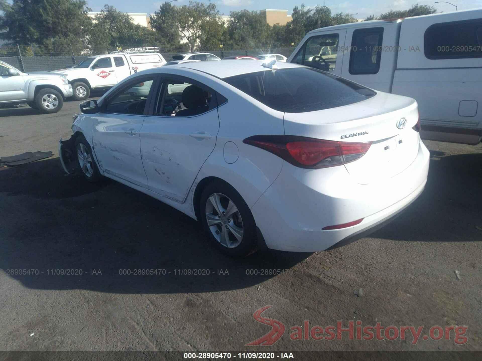 5NPDH4AE0GH694620 2016 HYUNDAI ELANTRA