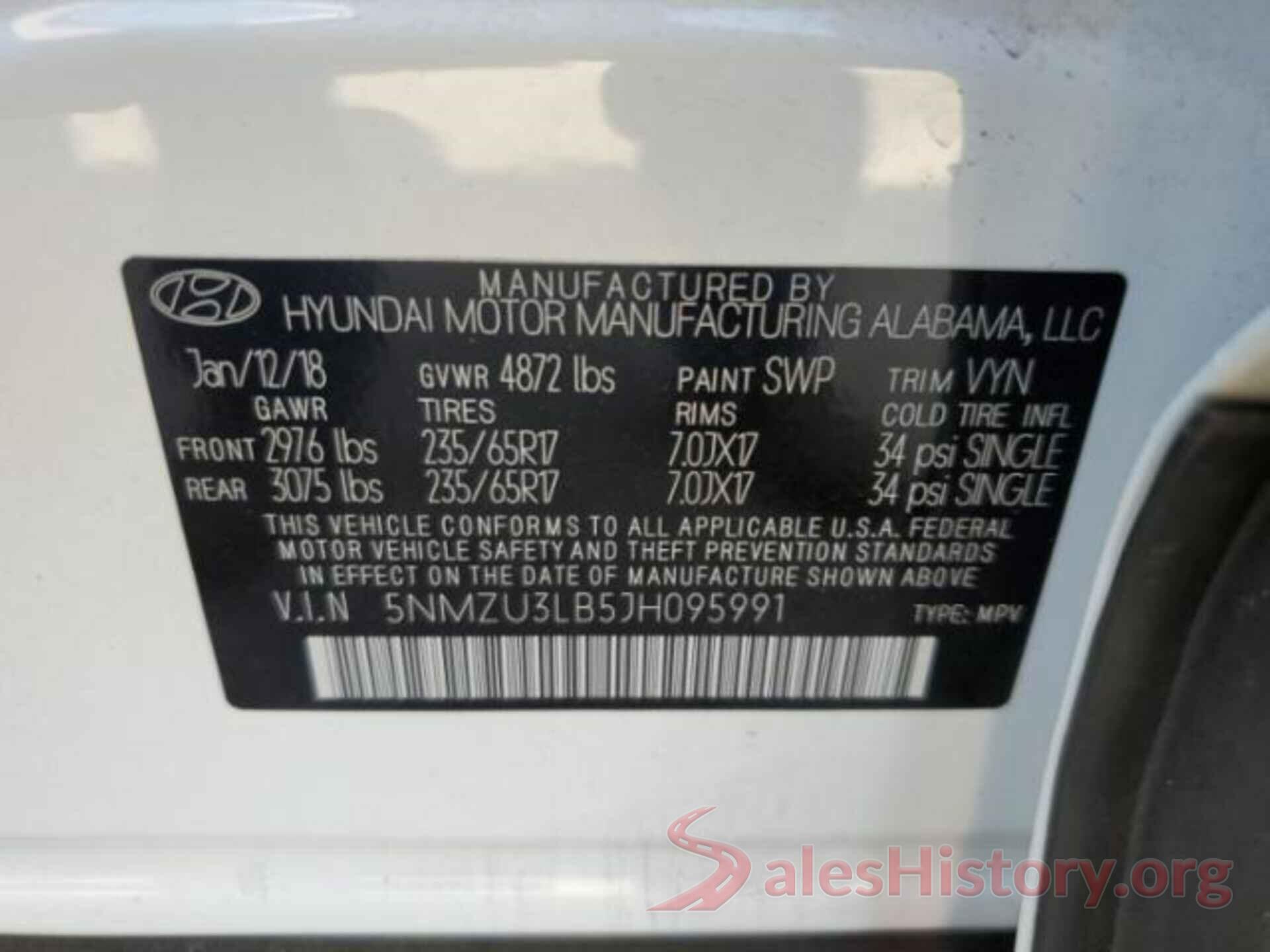 5NMZU3LB5JH095991 2018 HYUNDAI SANTA FE SPORT