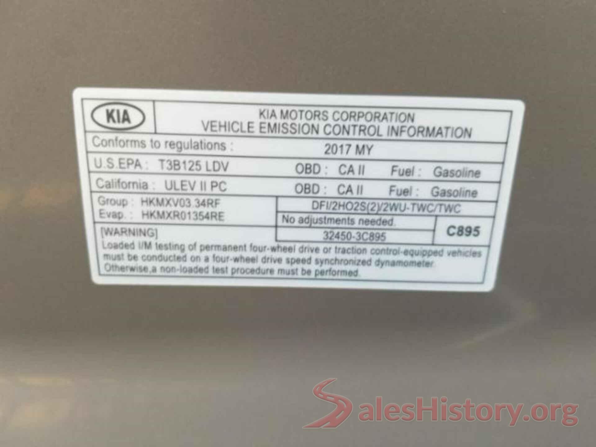 5XYPGDA52HG336993 2017 KIA SORENTO