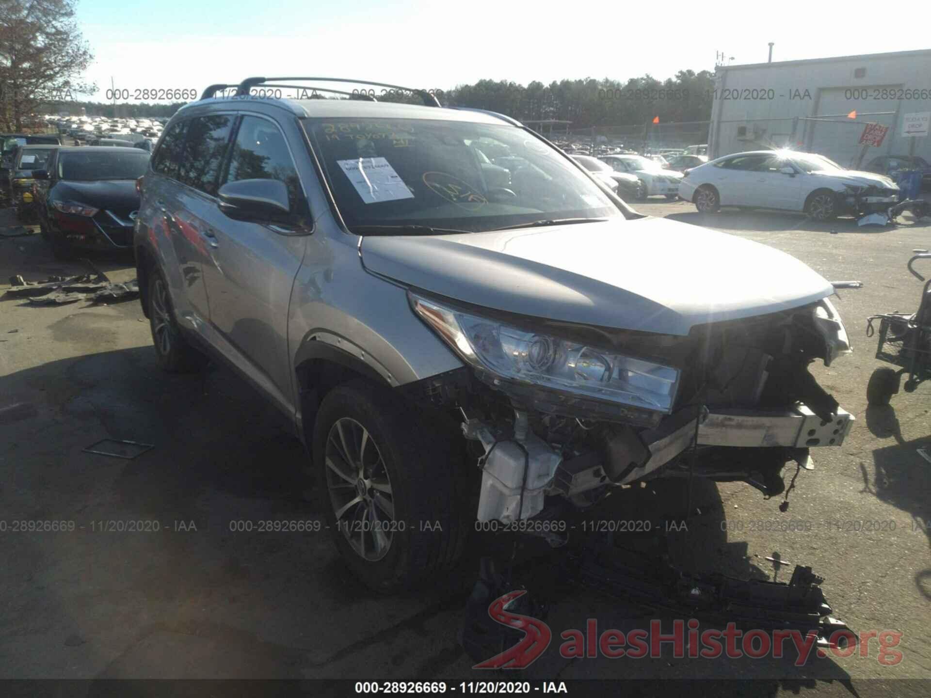 5TDJZRFH0KS589806 2019 TOYOTA HIGHLANDER