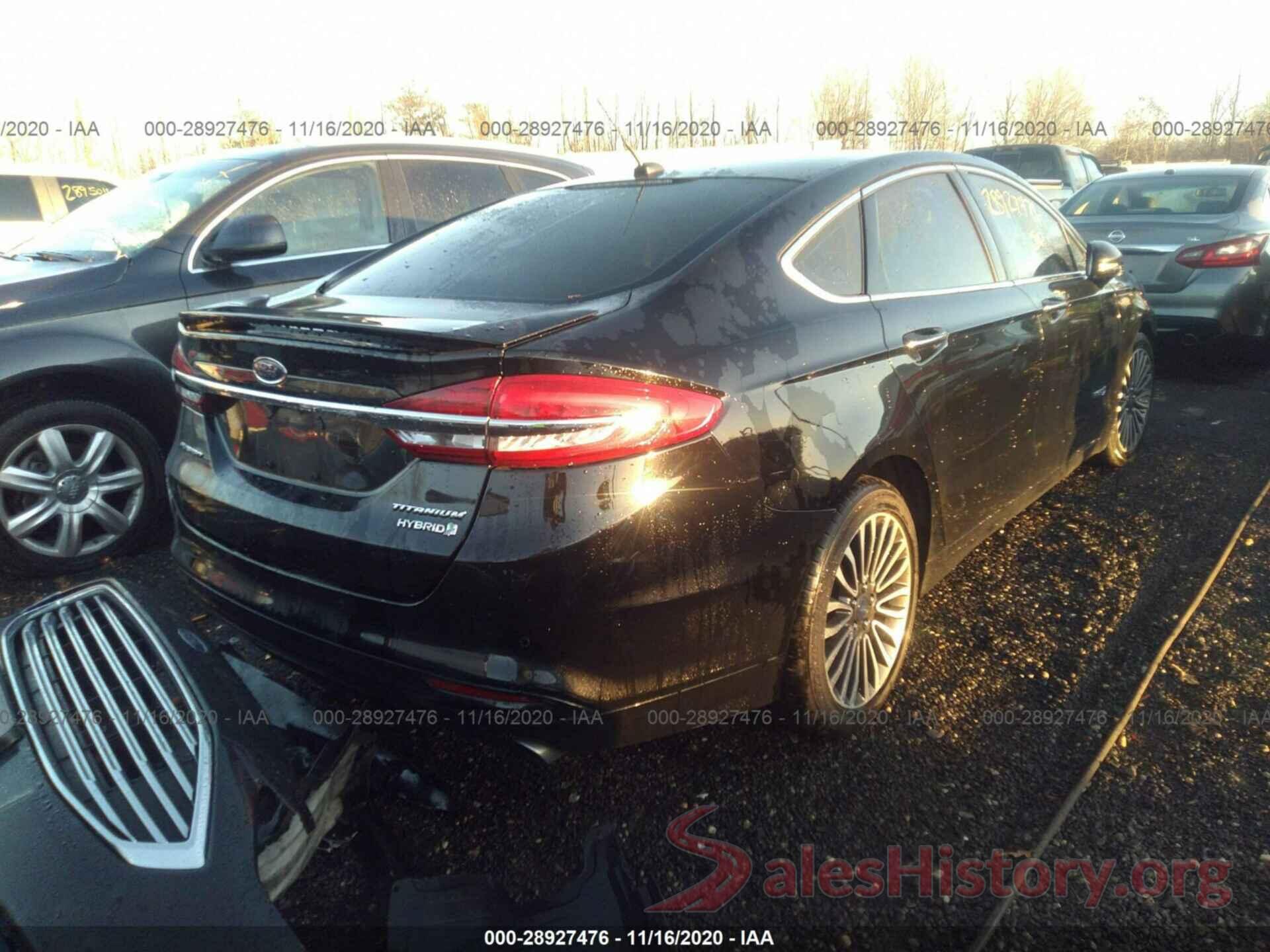 3FA6P0RU8JR123841 2018 FORD FUSION HYBRID