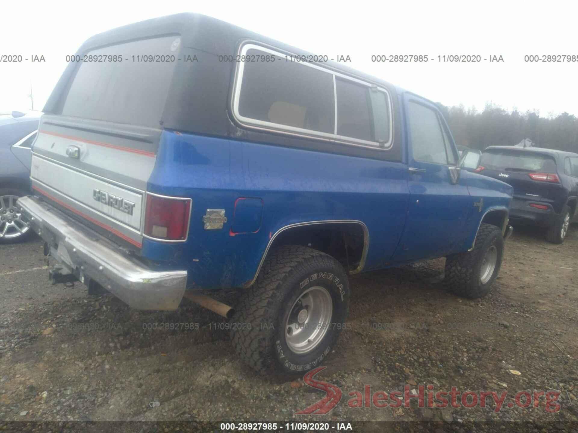 1G8EK18C9EF129258 1984 CHEVROLET BLAZER