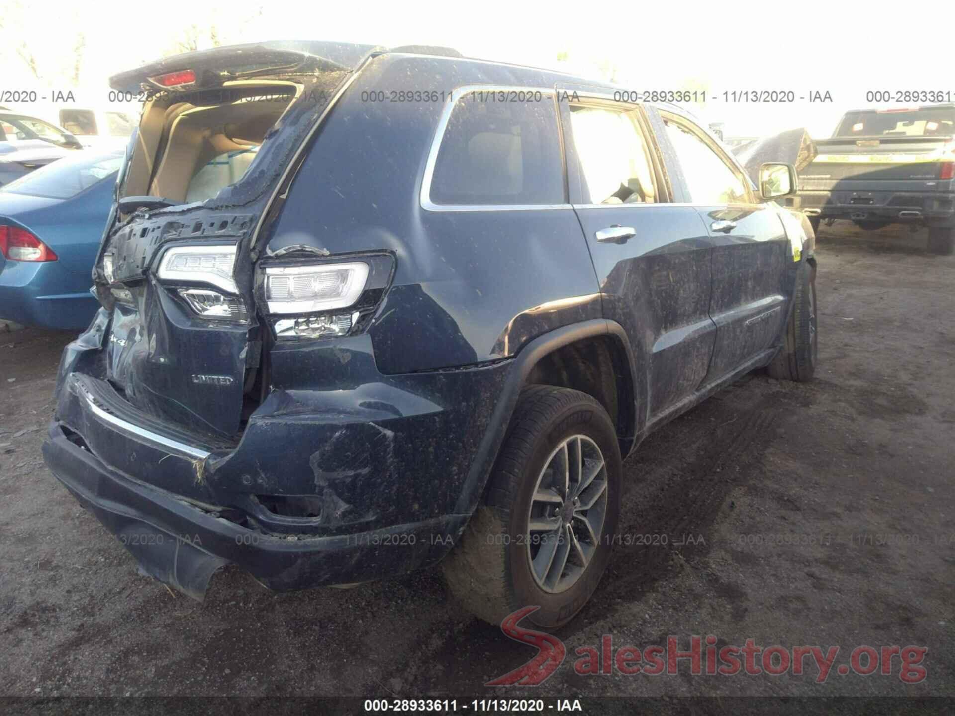 1C4RJFBG4LC421045 2020 JEEP GRAND CHEROKEE