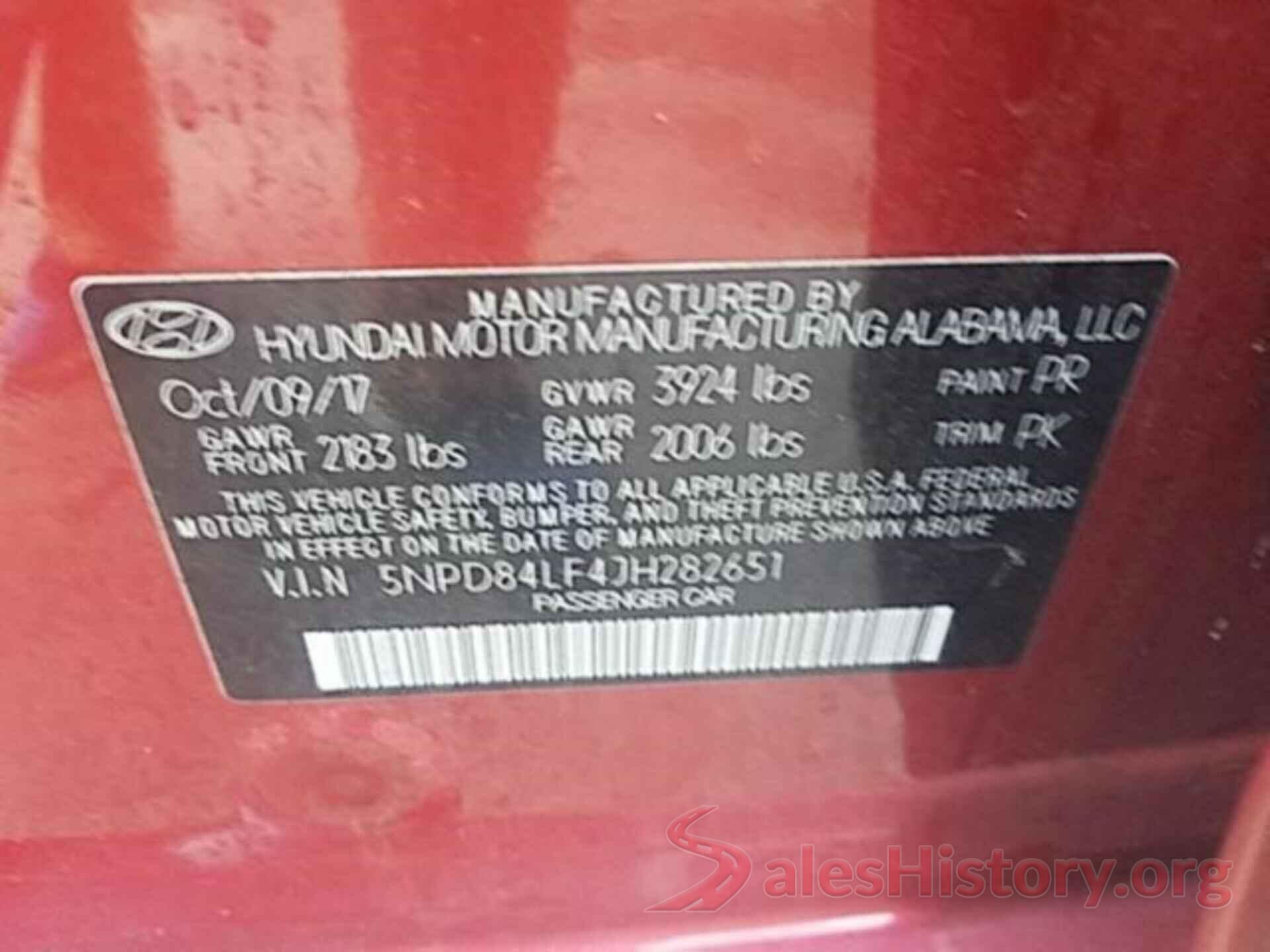 5NPD84LF4JH282651 2018 HYUNDAI ELANTRA