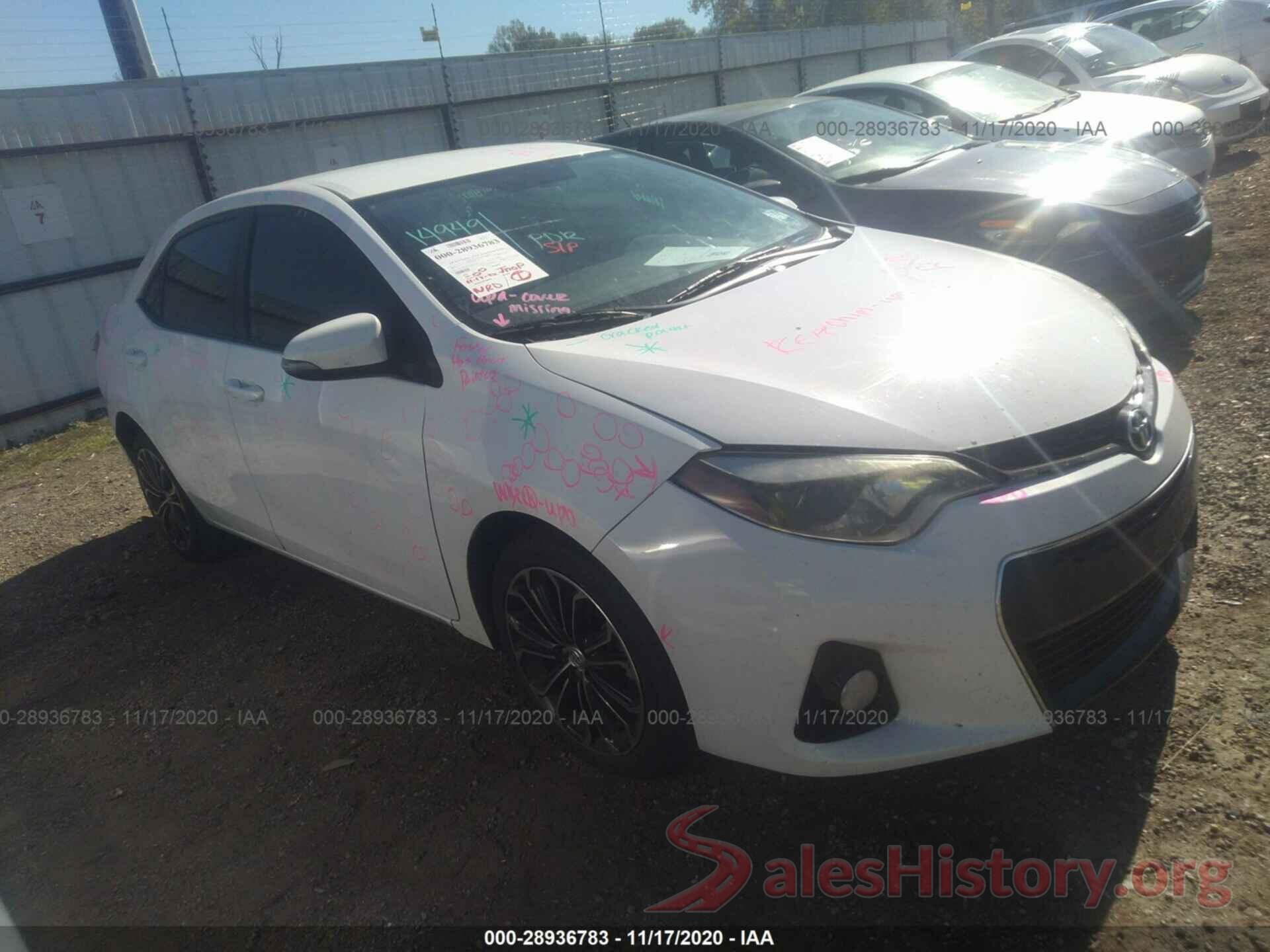 5YFBURHEXGP536617 2016 TOYOTA COROLLA