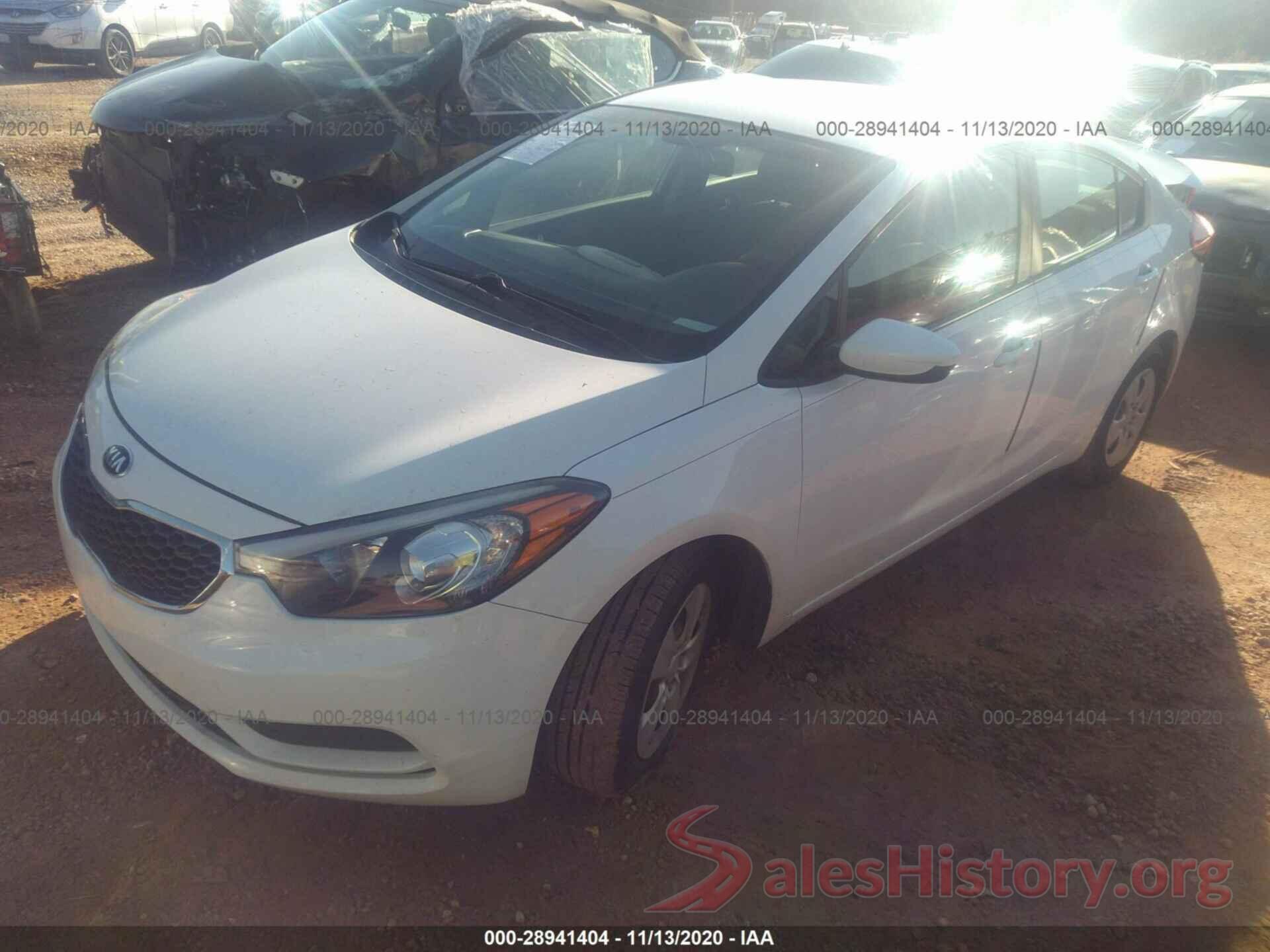 KNAFK4A6XG5615826 2016 KIA FORTE