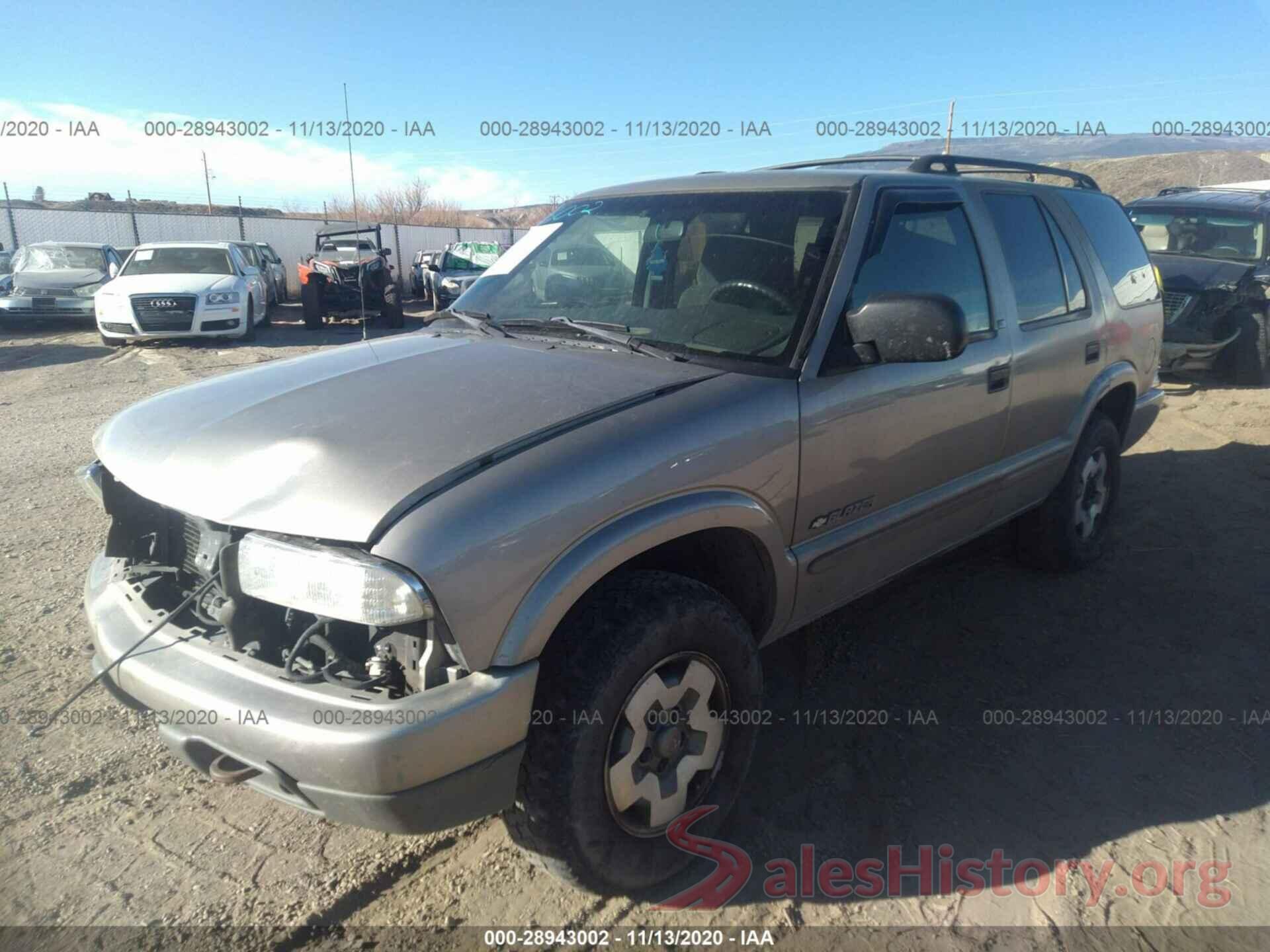 1GNDT13W12K227615 2002 CHEVROLET BLAZER