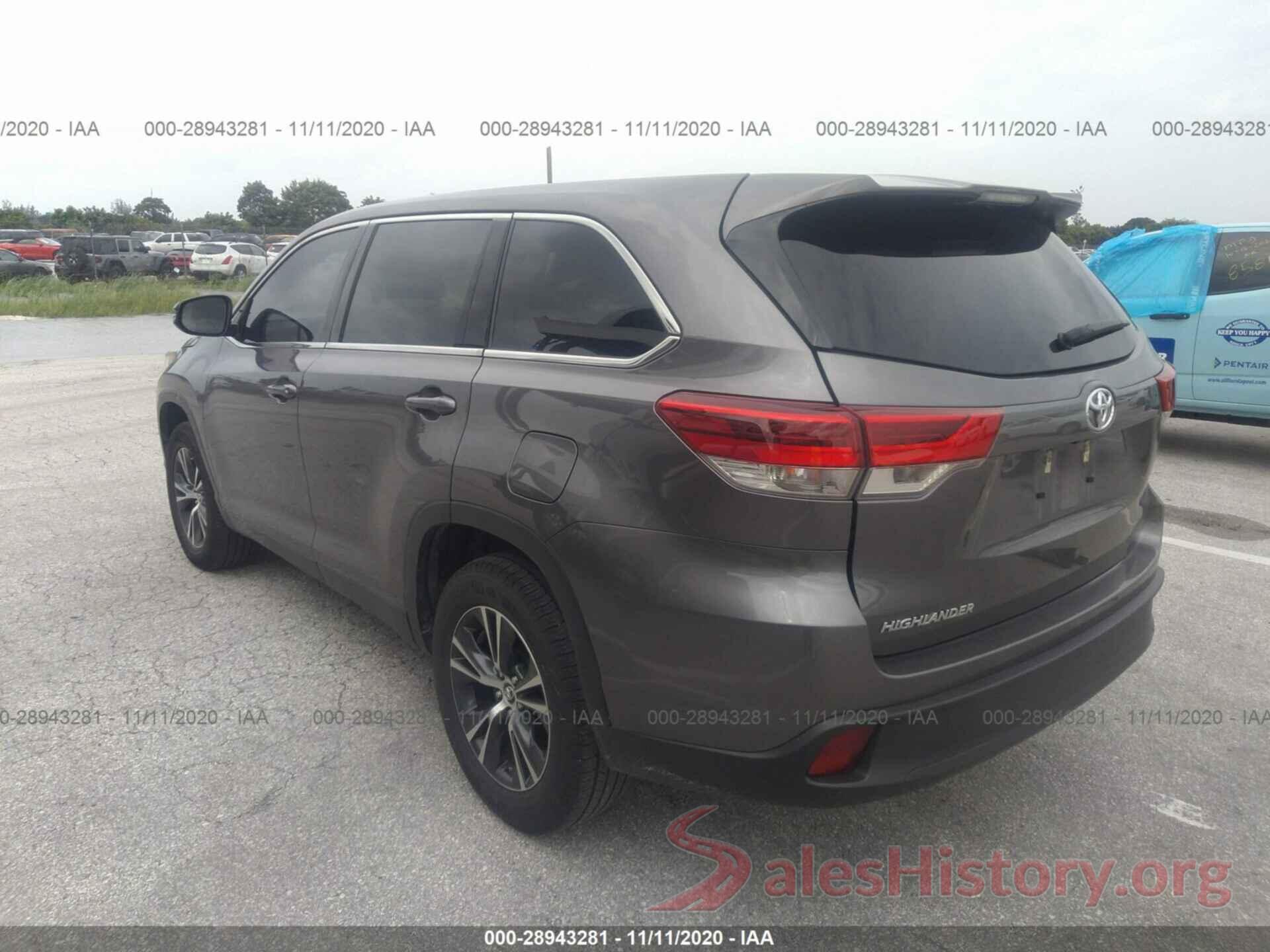 5TDZZRFH3KS357865 2019 TOYOTA HIGHLANDER