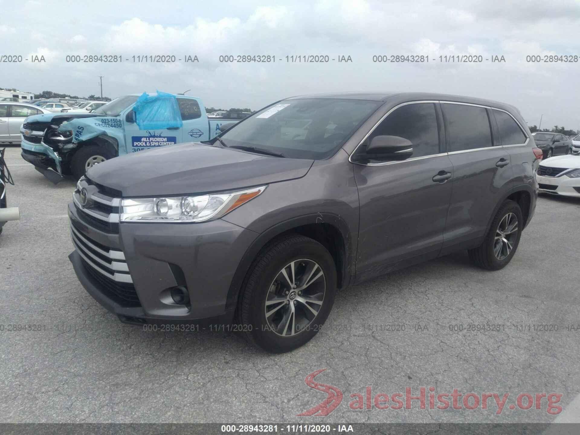 5TDZZRFH3KS357865 2019 TOYOTA HIGHLANDER