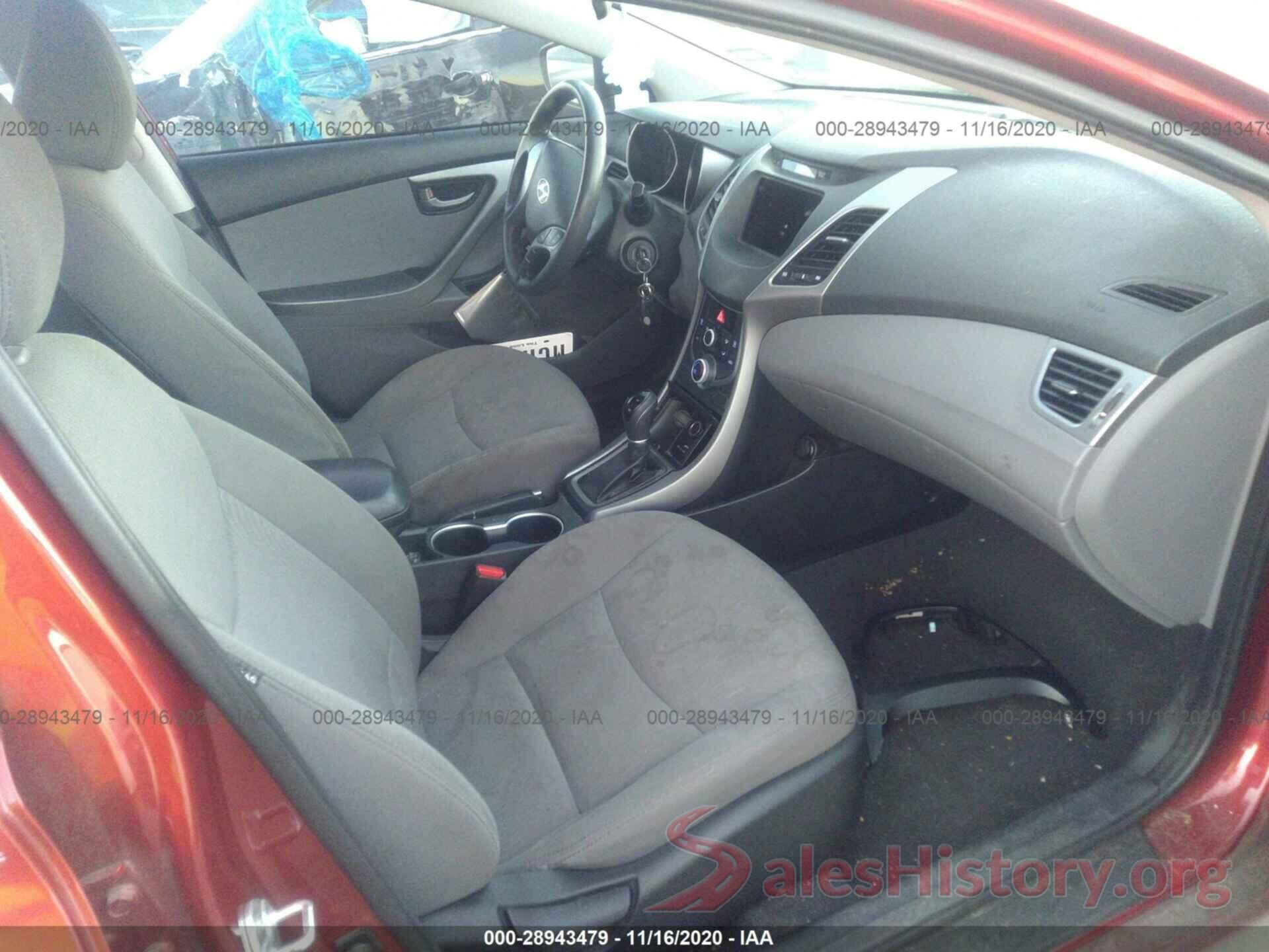 5NPDH4AE0GH721122 2016 HYUNDAI ELANTRA