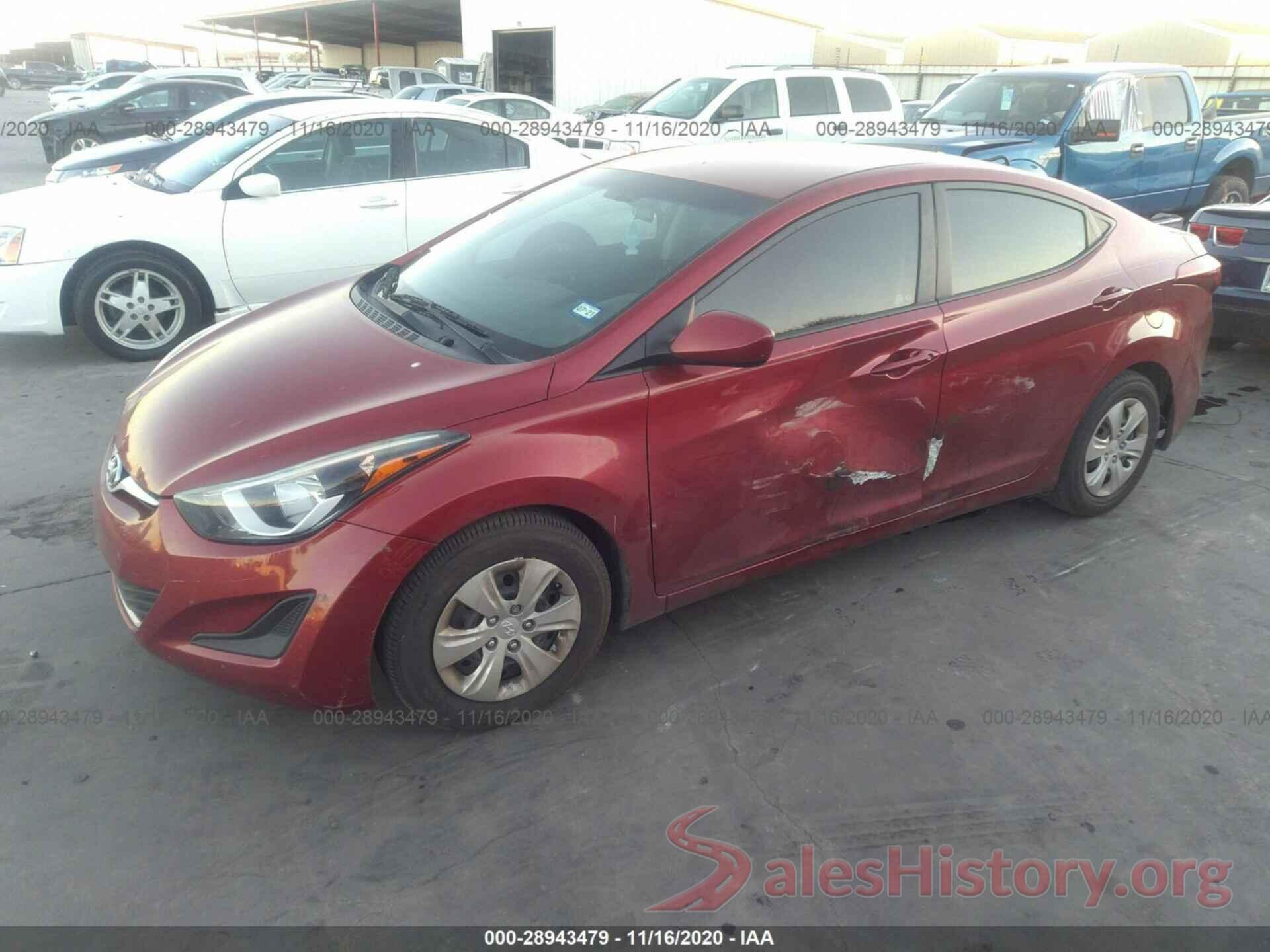 5NPDH4AE0GH721122 2016 HYUNDAI ELANTRA