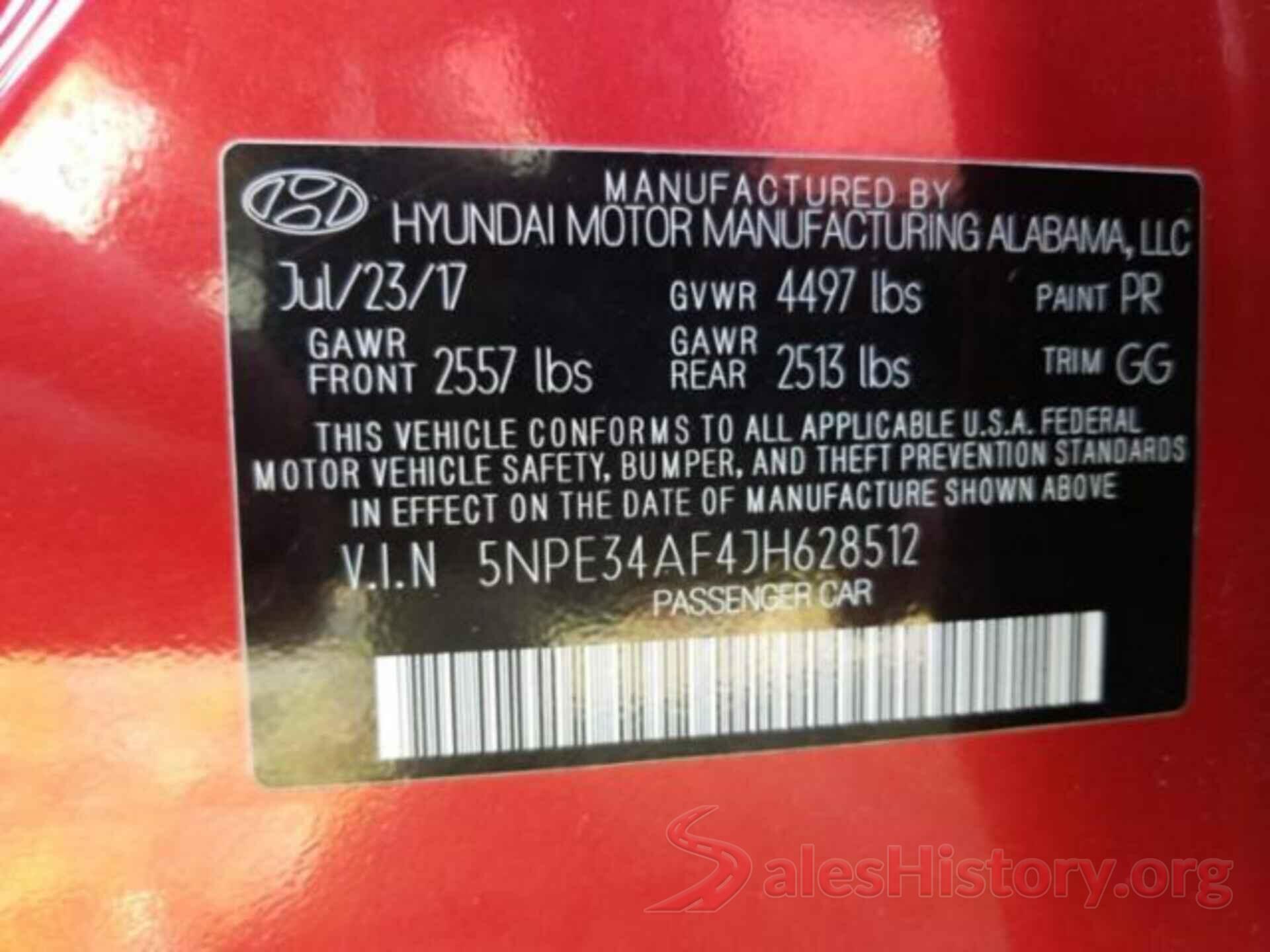 5NPE34AF4JH628512 2018 HYUNDAI SONATA