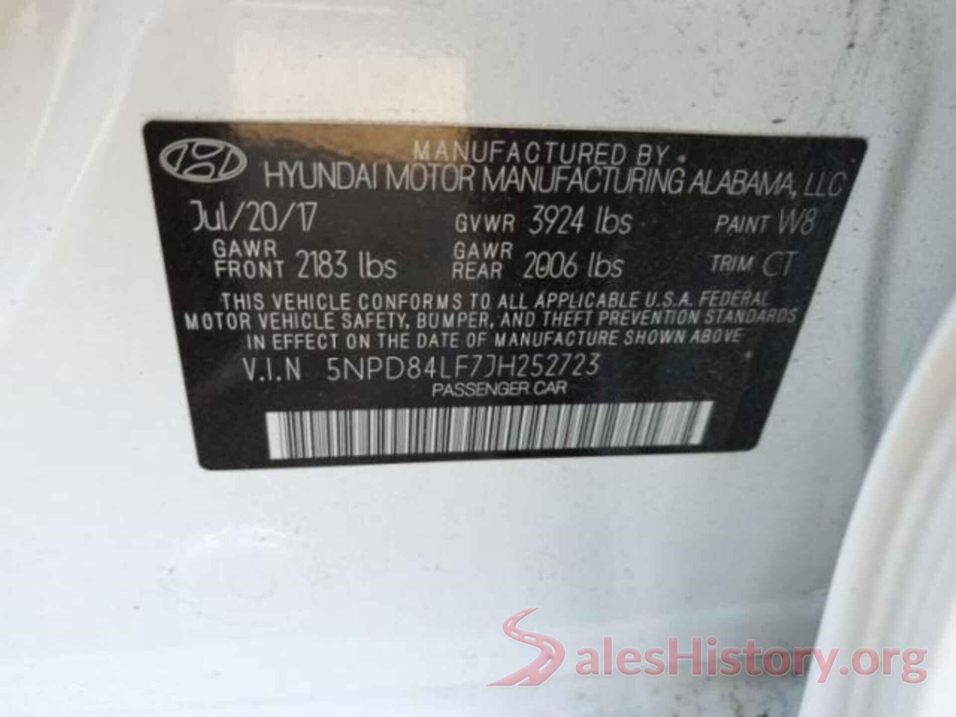 5NPD84LF7JH252723 2018 HYUNDAI ELANTRA