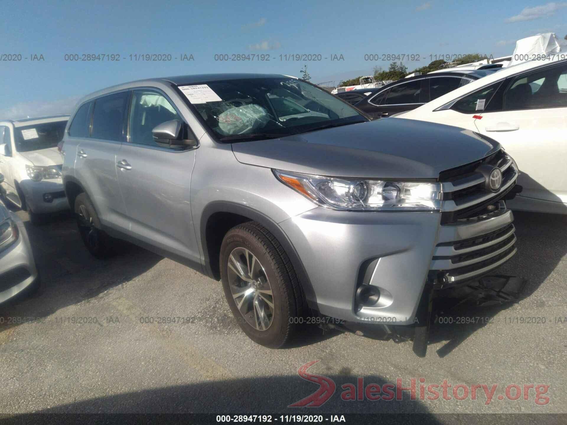 5TDZARFH7KS043885 2019 TOYOTA HIGHLANDER