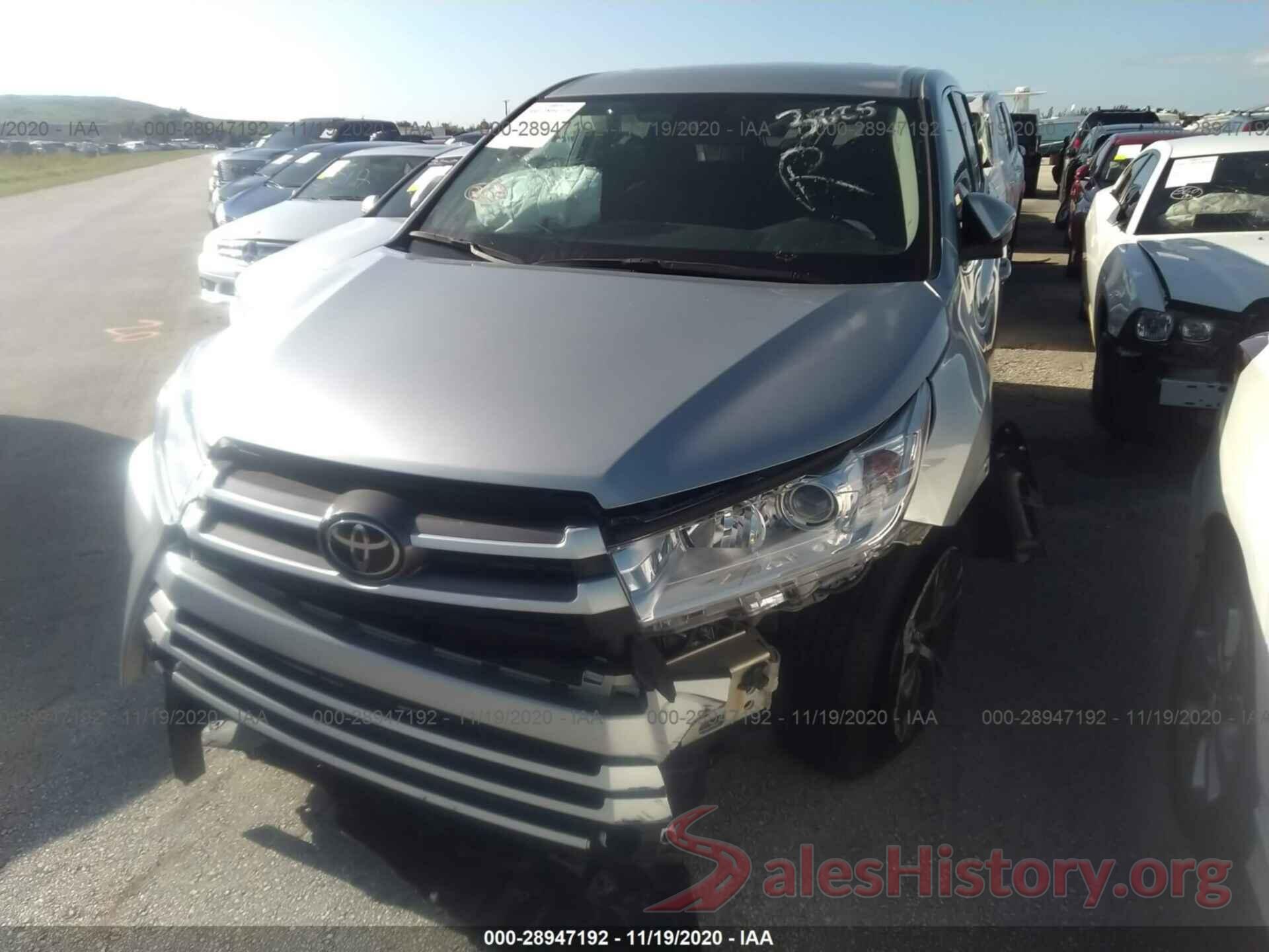 5TDZARFH7KS043885 2019 TOYOTA HIGHLANDER