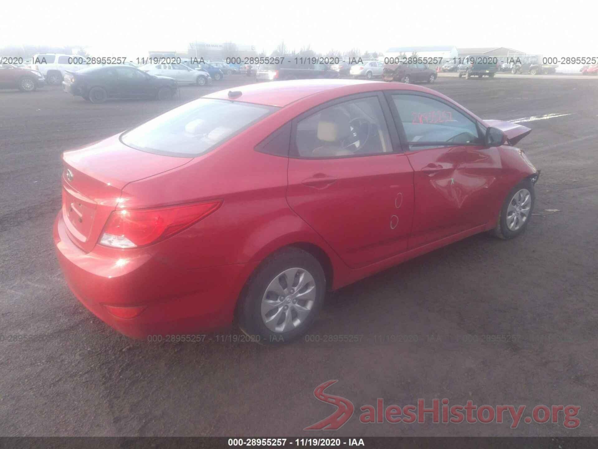 KMHCT4AE2GU085704 2016 HYUNDAI ACCENT