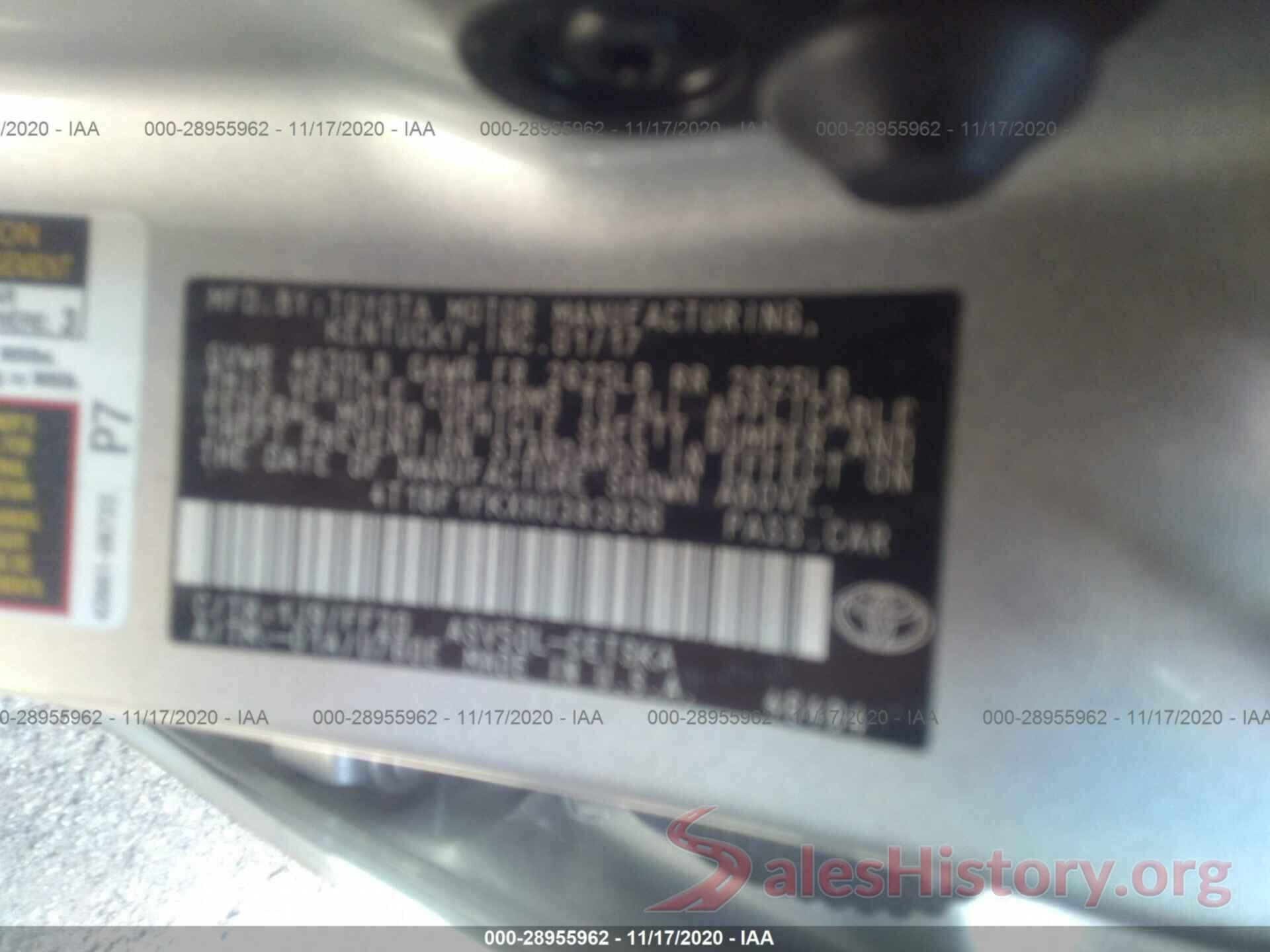 4T1BF1FKXHU383936 2017 TOYOTA CAMRY