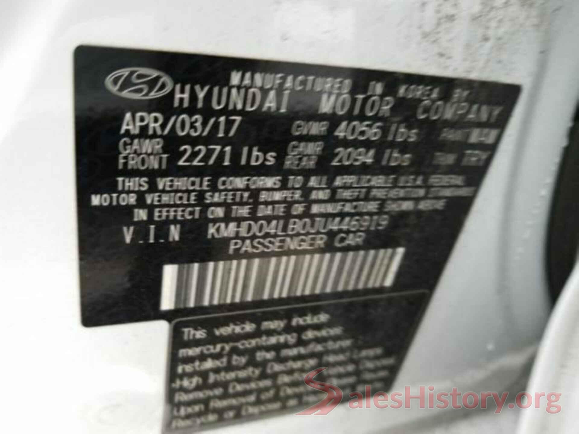 KMHD04LB0JU446919 2018 HYUNDAI ELANTRA