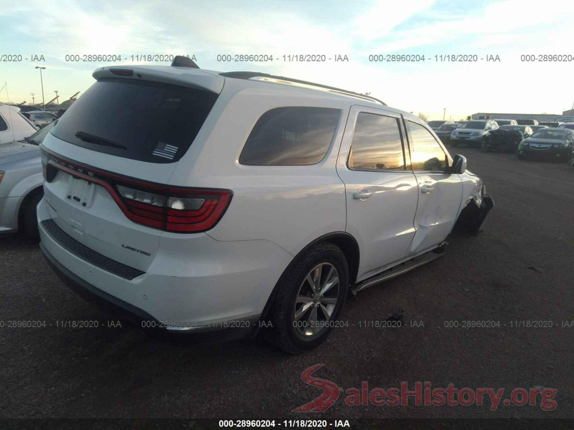 1C4RDHDG6GC459530 2016 DODGE DURANGO