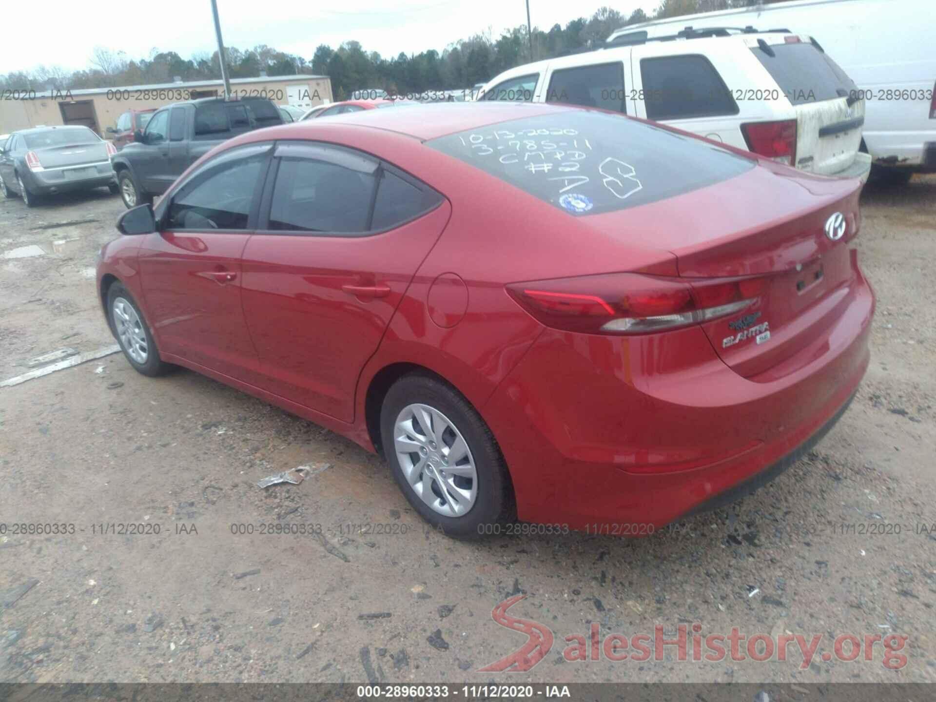 5NPD74LF4JH349574 2018 HYUNDAI ELANTRA