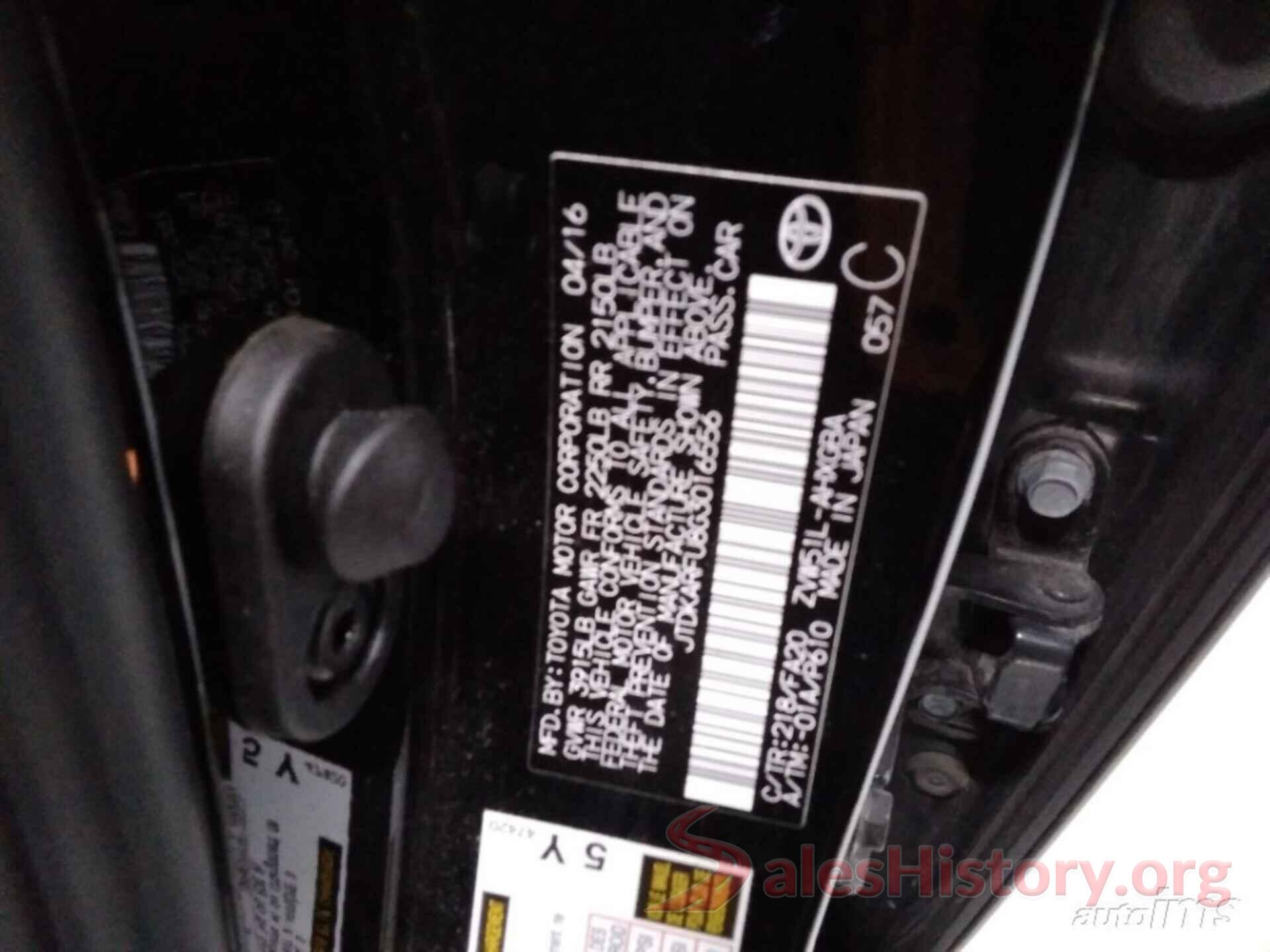 JTDKARFU8G3016556 2016 TOYOTA PRIUS