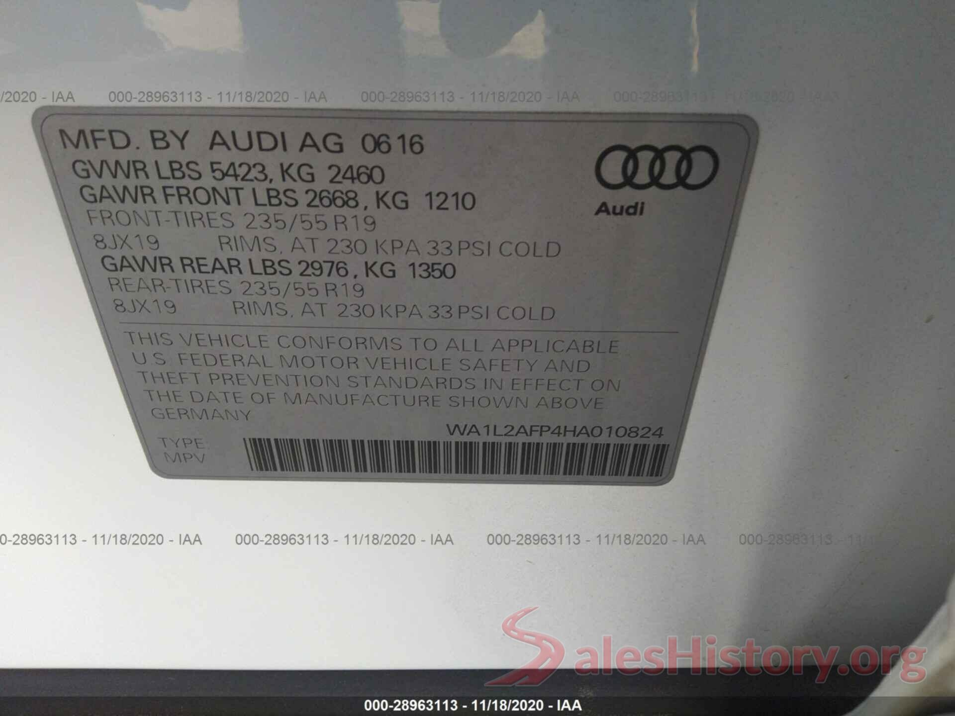 WA1L2AFP4HA010824 2017 AUDI Q5