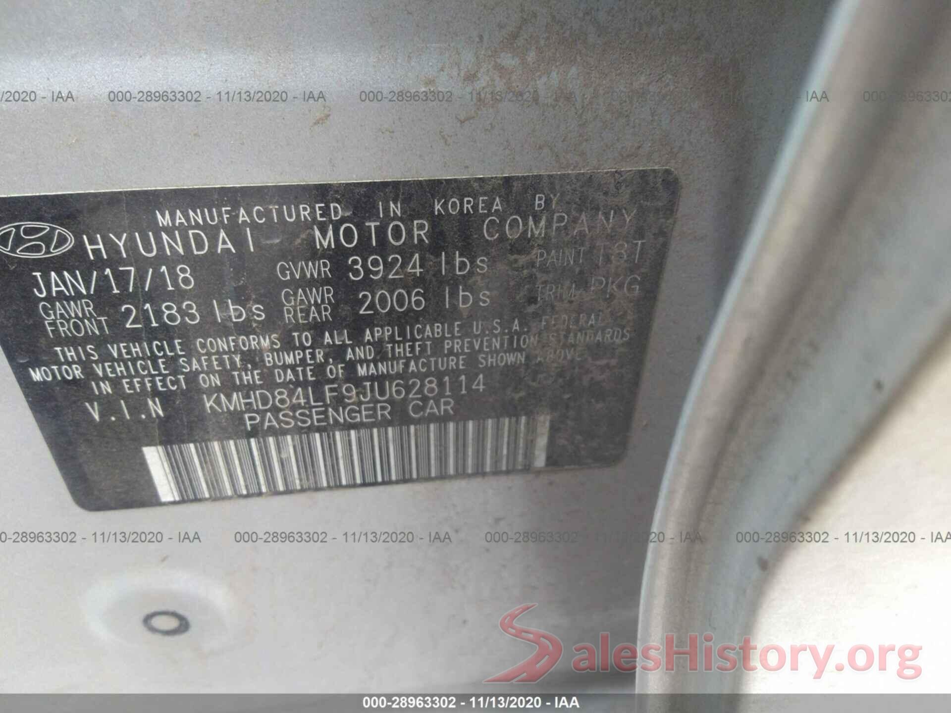 KMHD84LF9JU628114 2018 HYUNDAI ELANTRA