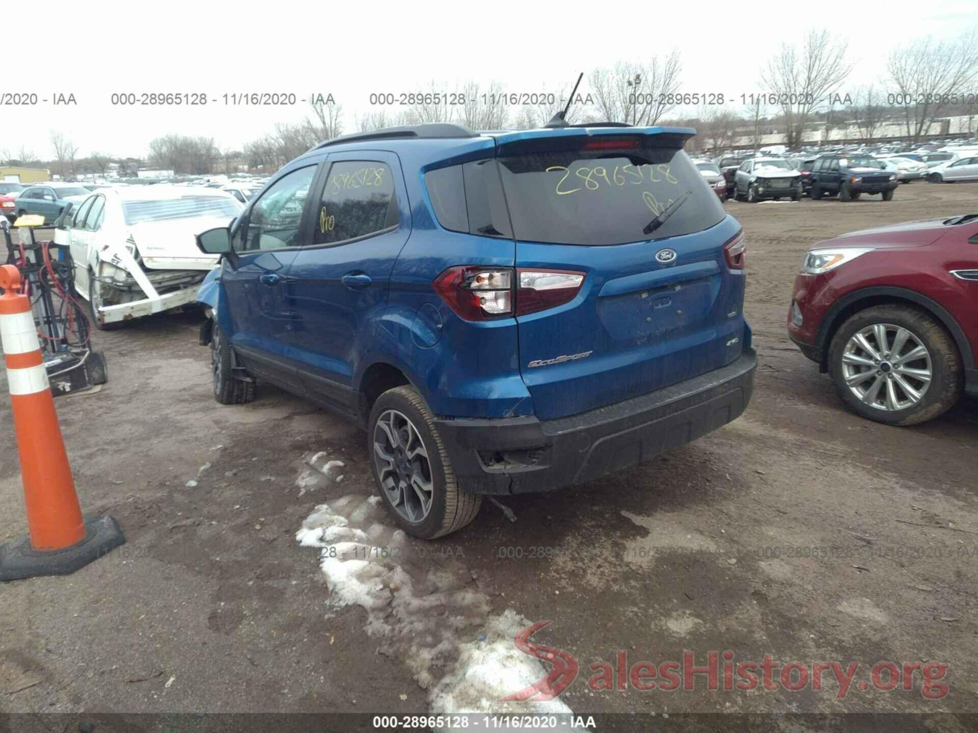 MAJ6S3JL6KC296065 2019 FORD ECOSPORT