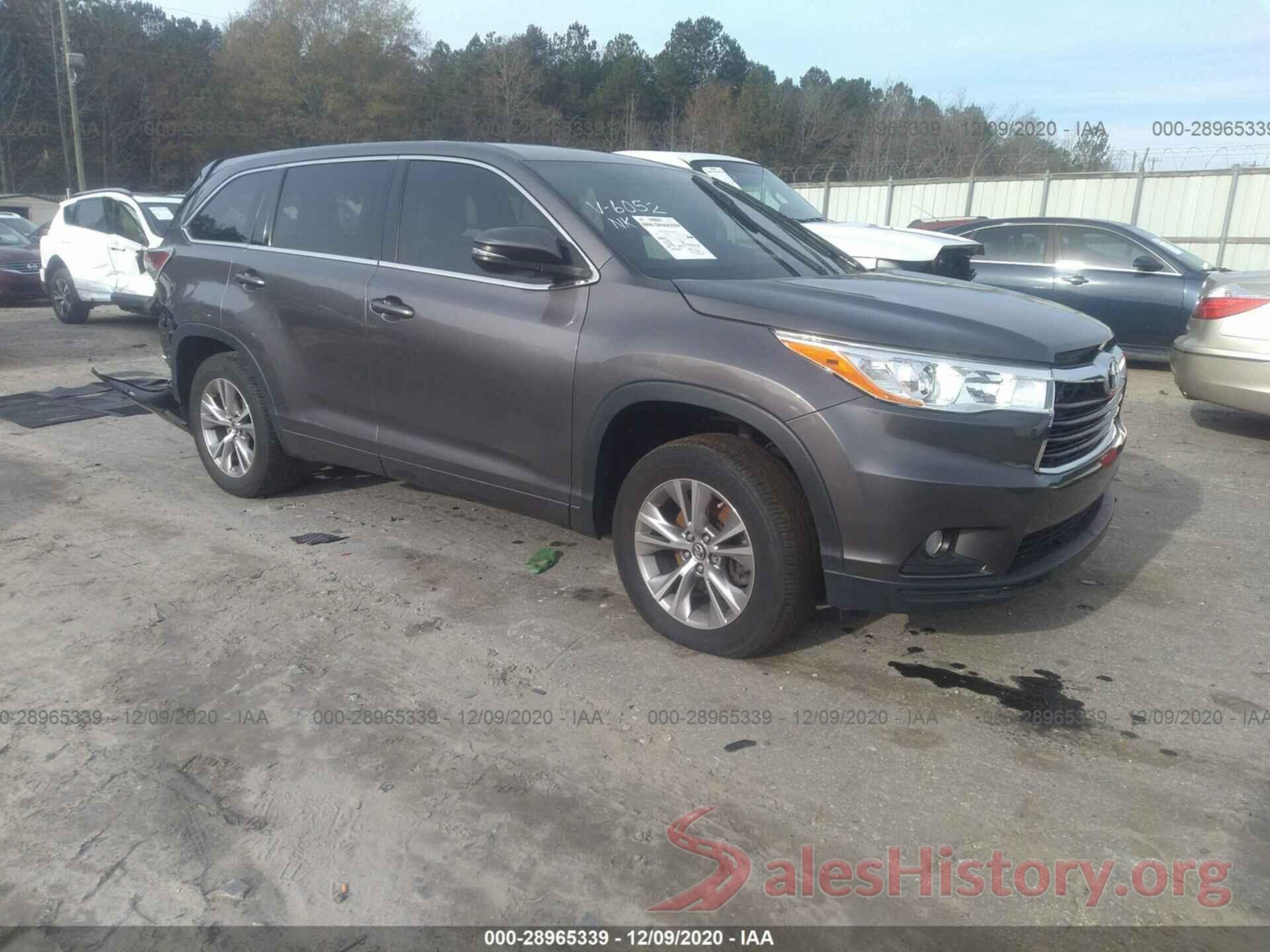 5TDZKRFH0GS186052 2016 TOYOTA HIGHLANDER