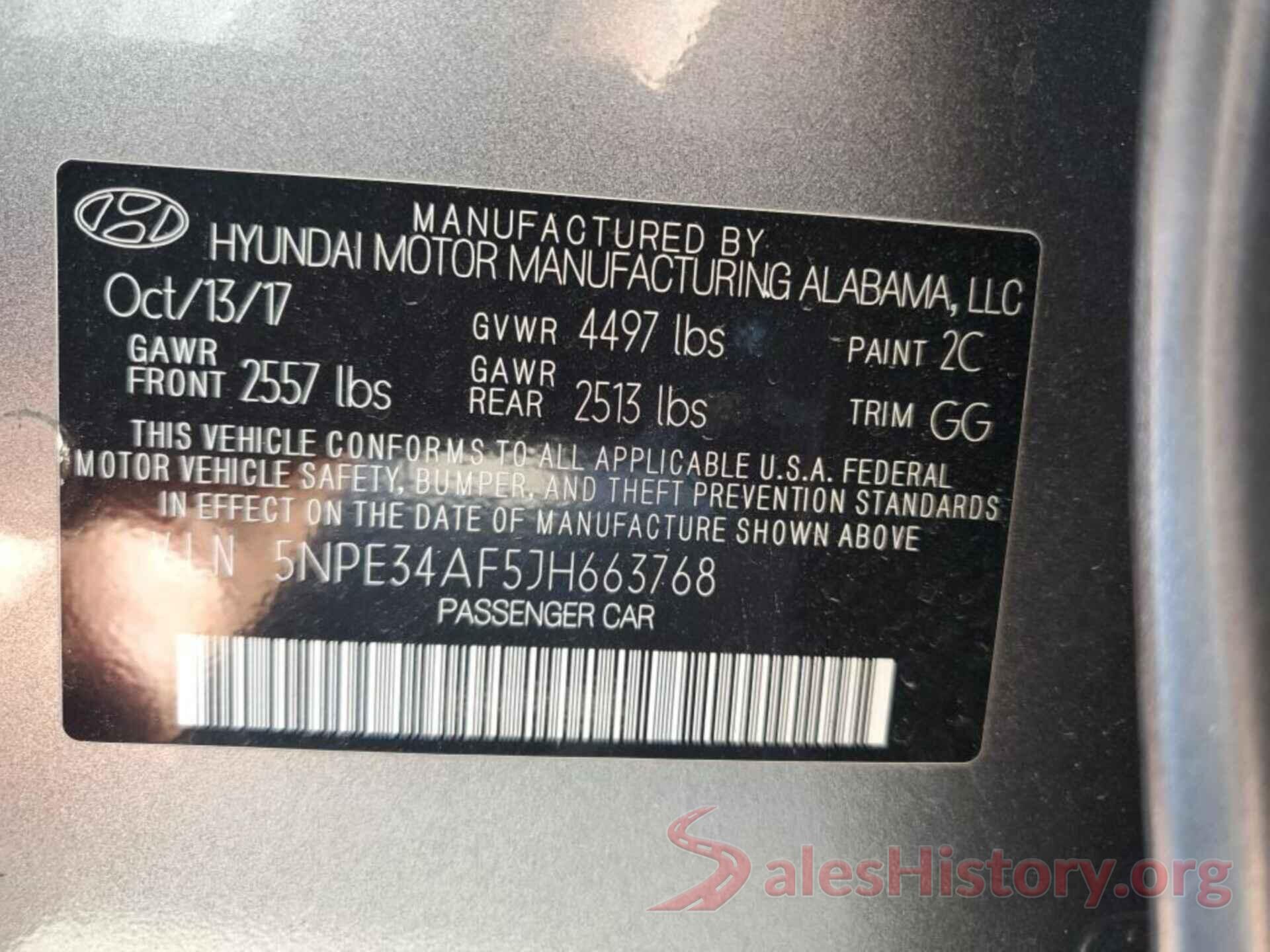 5NPE34AF5JH663768 2018 HYUNDAI SONATA