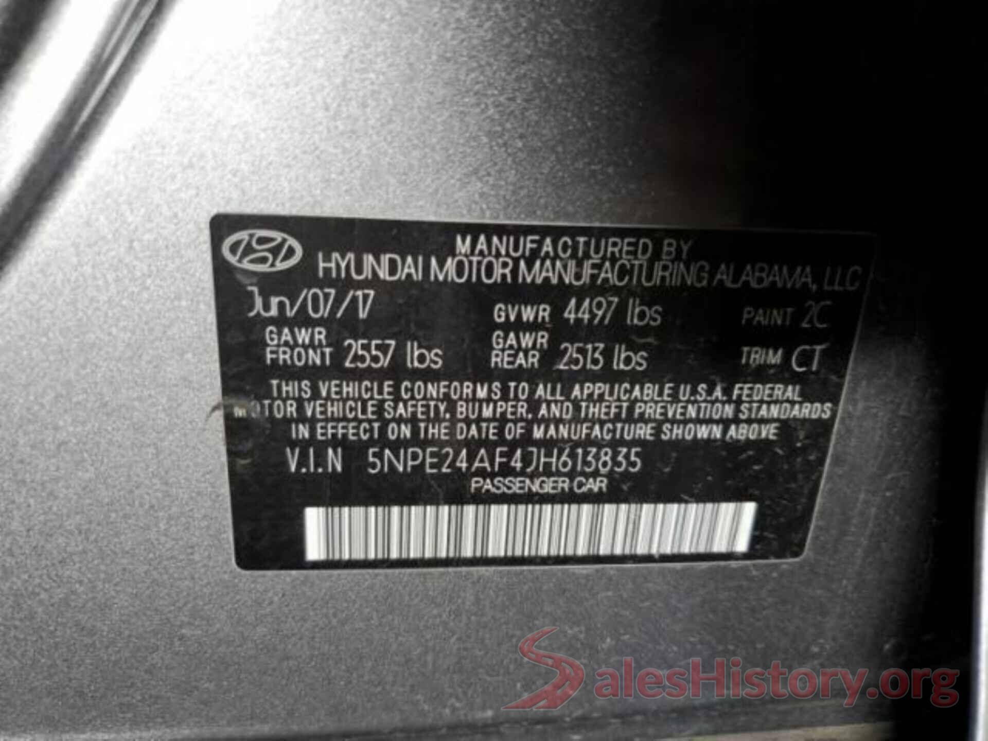 5NPE24AF4JH613835 2018 HYUNDAI SONATA