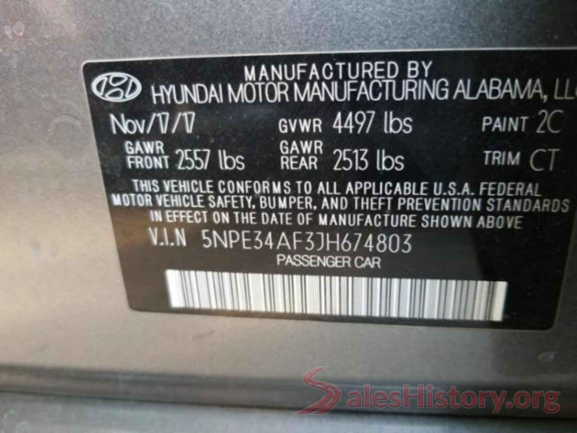 5NPE34AF3JH674803 2018 HYUNDAI SONATA