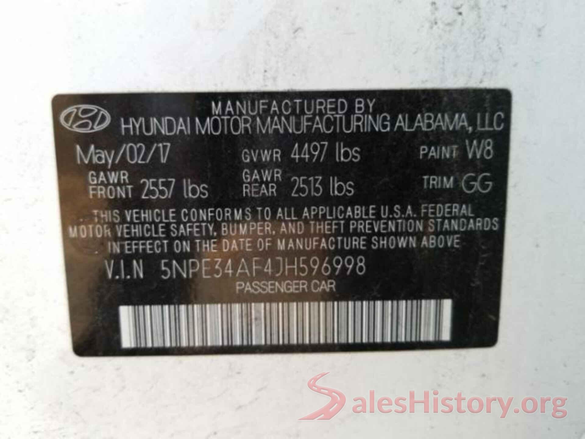 5NPE34AF4JH596998 2018 HYUNDAI SONATA