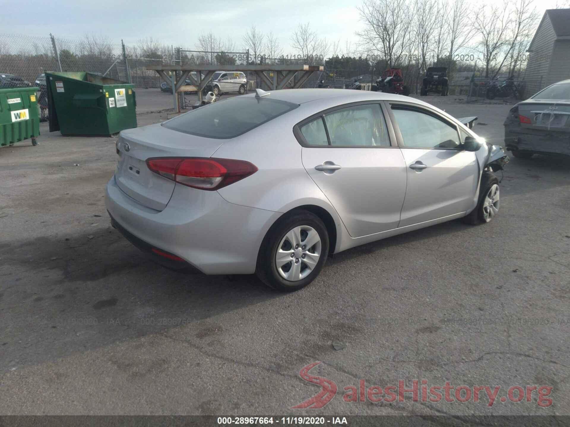 3KPFL4A7XHE017542 2017 KIA FORTE