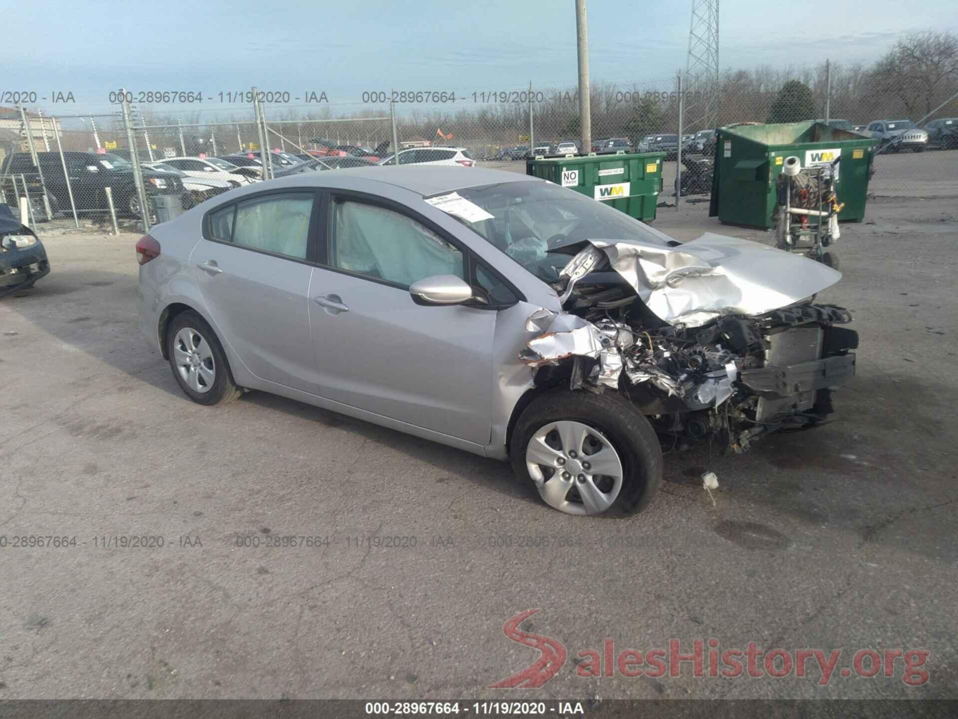 3KPFL4A7XHE017542 2017 KIA FORTE