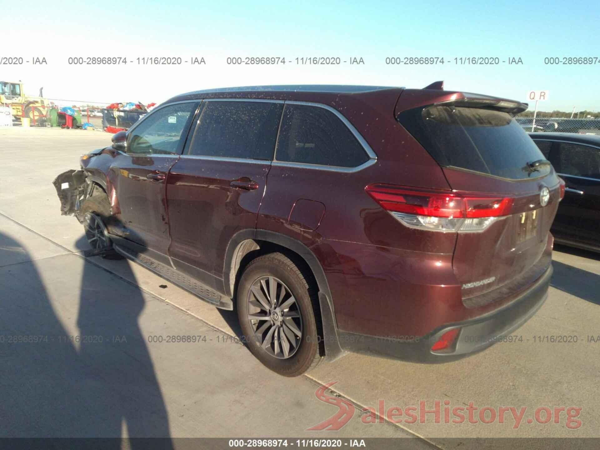 5TDKZRFH6KS335344 2019 TOYOTA HIGHLANDER