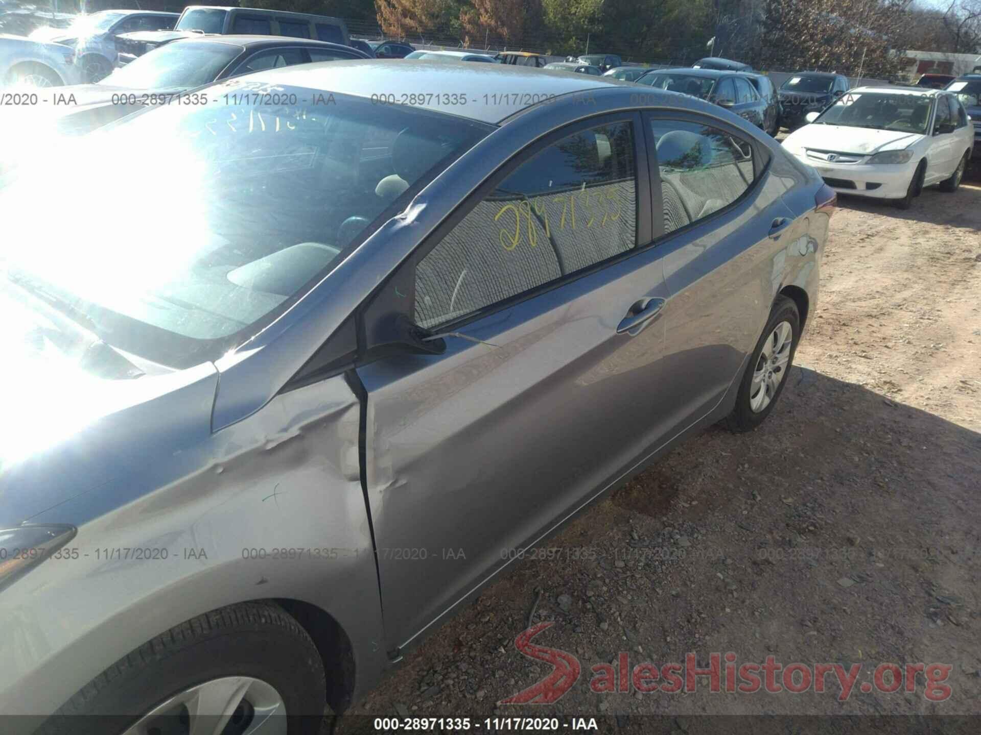 5NPDH4AE4GH702816 2016 HYUNDAI ELANTRA