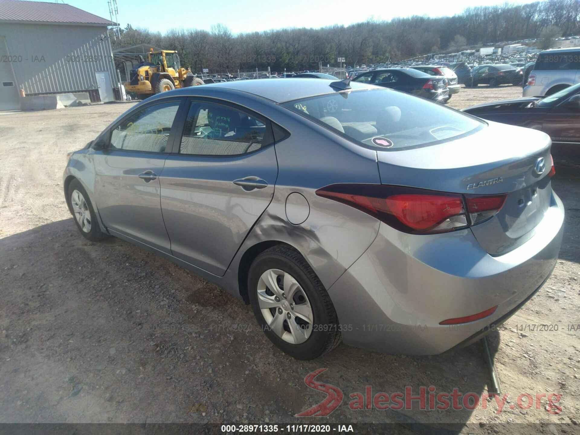 5NPDH4AE4GH702816 2016 HYUNDAI ELANTRA