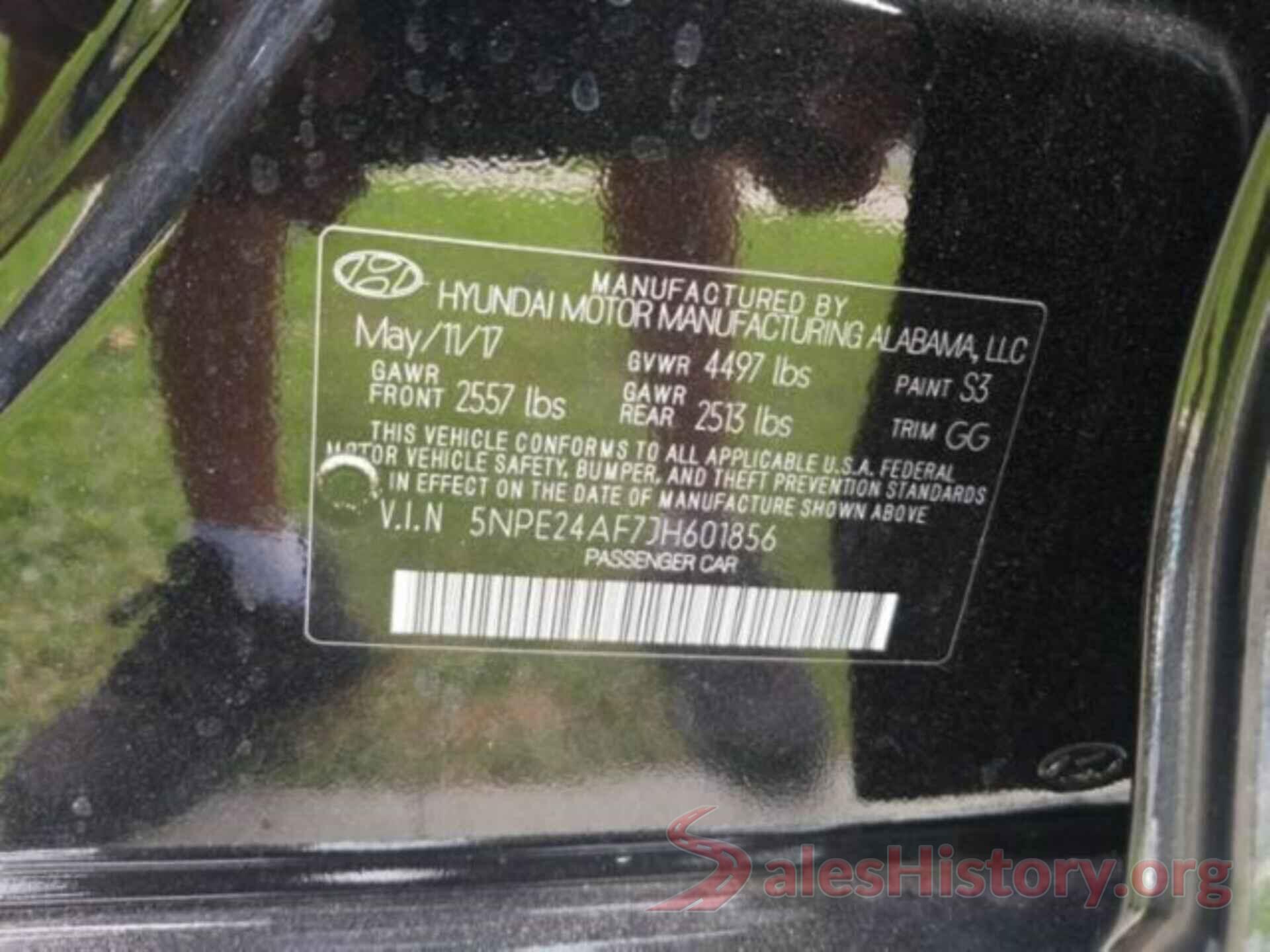 5NPE24AF7JH601856 2018 HYUNDAI SONATA