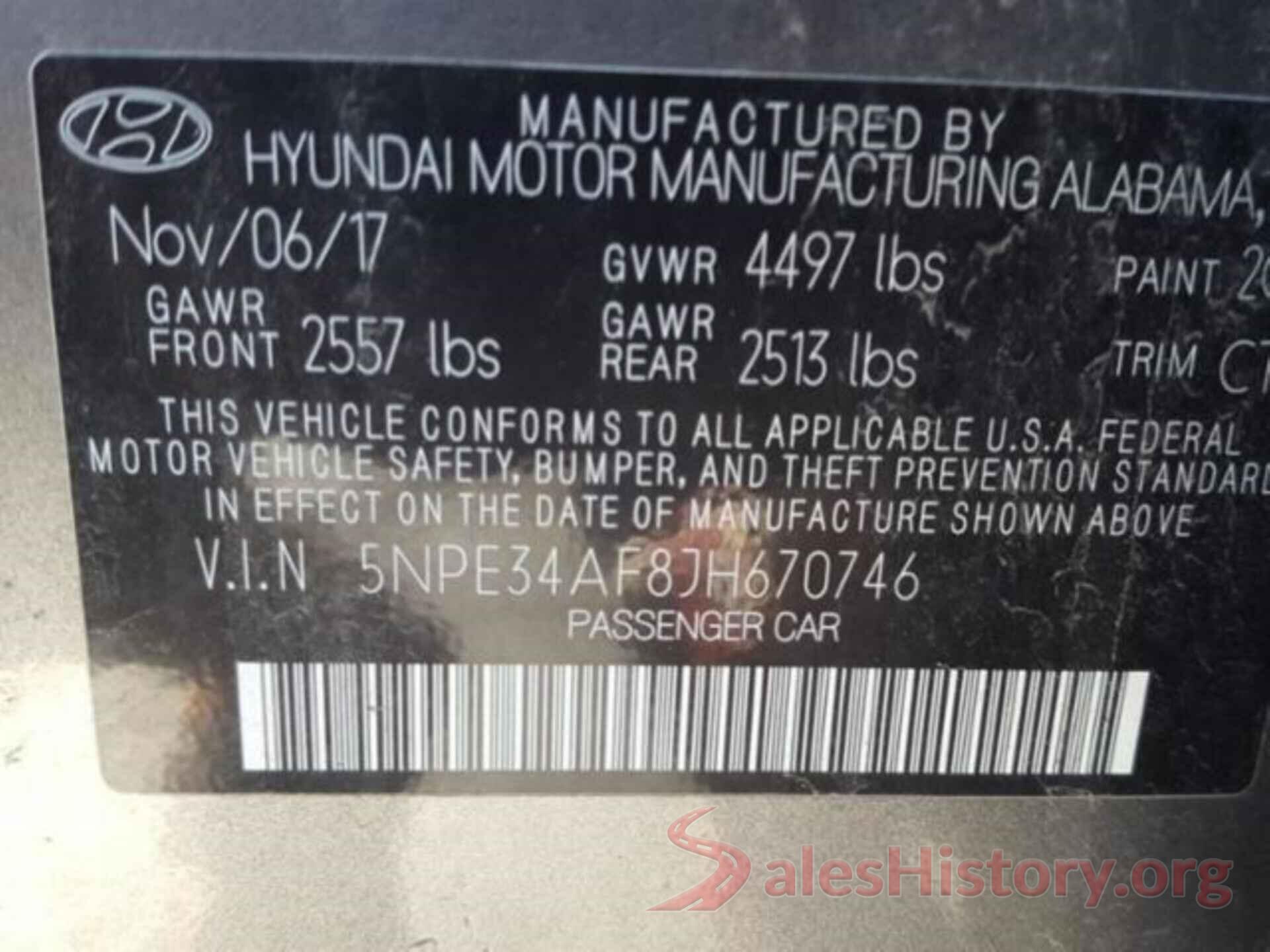 5NPE34AF8JH670746 2018 HYUNDAI SONATA