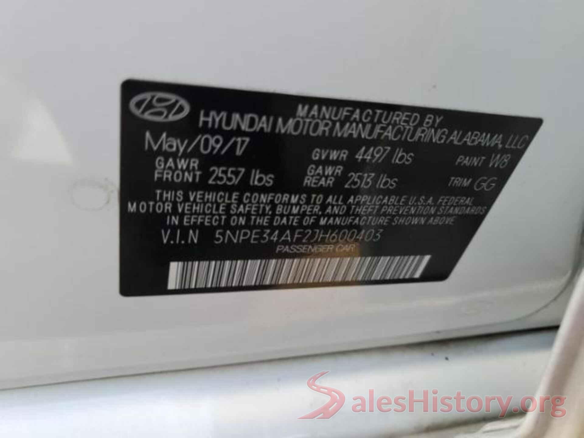 5NPE34AF2JH600403 2018 HYUNDAI SONATA