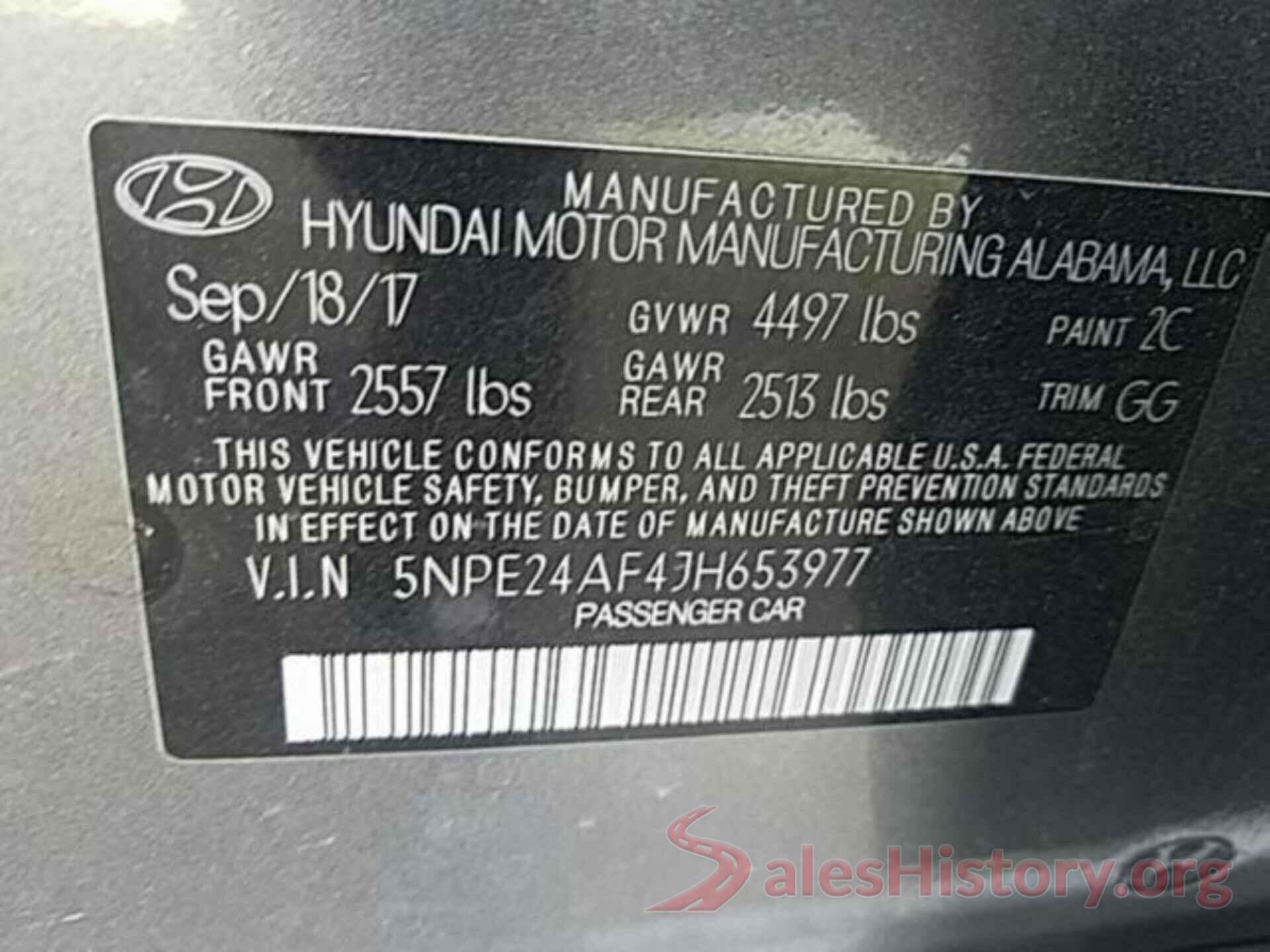 5NPE24AF4JH653977 2018 HYUNDAI SONATA