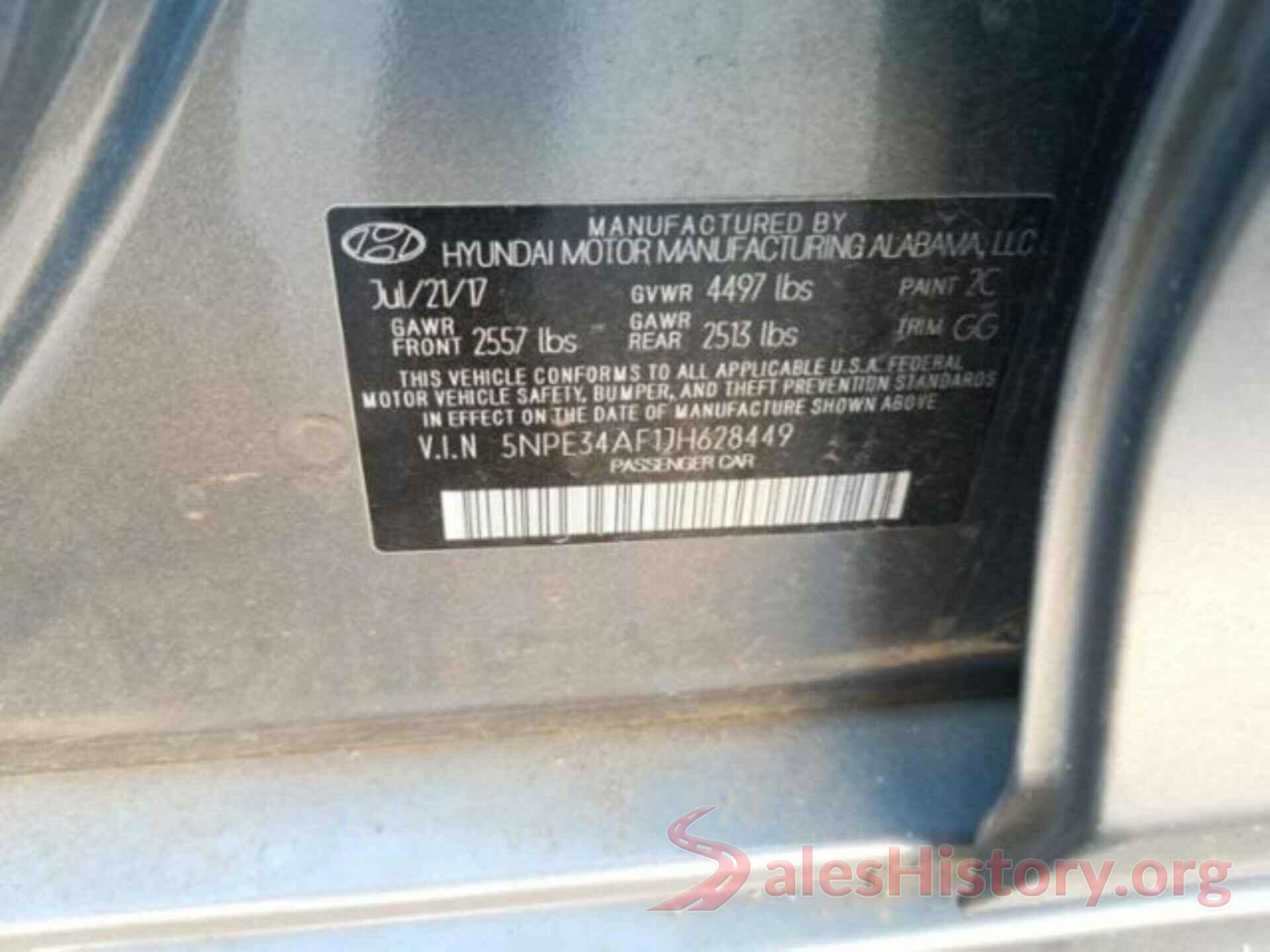 5NPE34AF1JH628449 2018 HYUNDAI SONATA