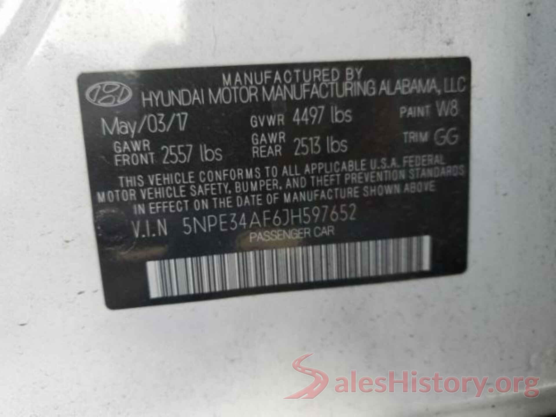 5NPE34AF6JH597652 2018 HYUNDAI SONATA