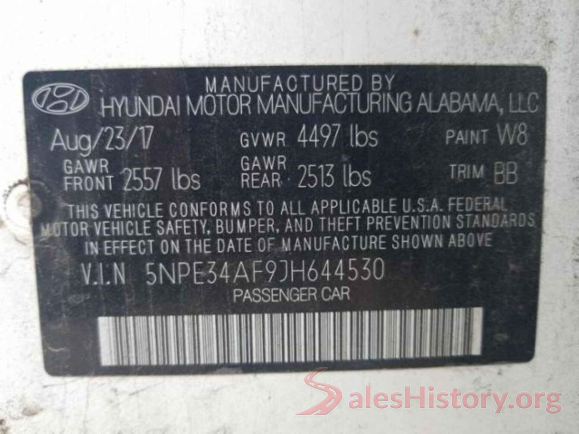 5NPE34AF9JH644530 2018 HYUNDAI SONATA